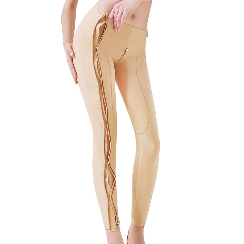 Postpartum Compression Garments for Women - Firm Control Shapewear After Liposuction, Thigh & Leg Slimming with Full Zip - Perfect for Post-Surgery Recovery & Body Shaping