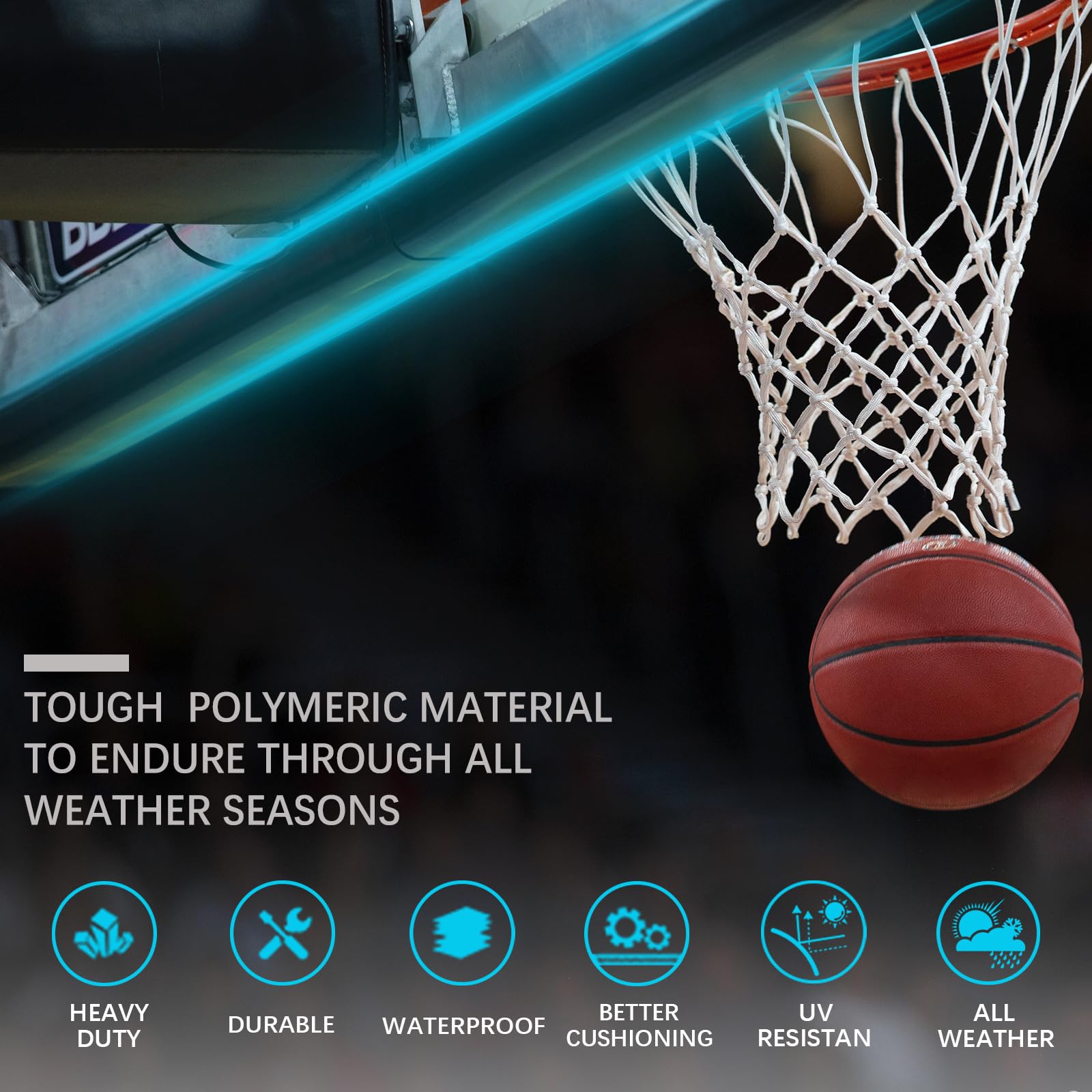 PROGOAL Universal UV-Resistant Basketball Backboard Padding - Fits All Hoop Systems for Indoor & Outdoor Use - Perfect for Driveway, Gym, and Park Basketball Games