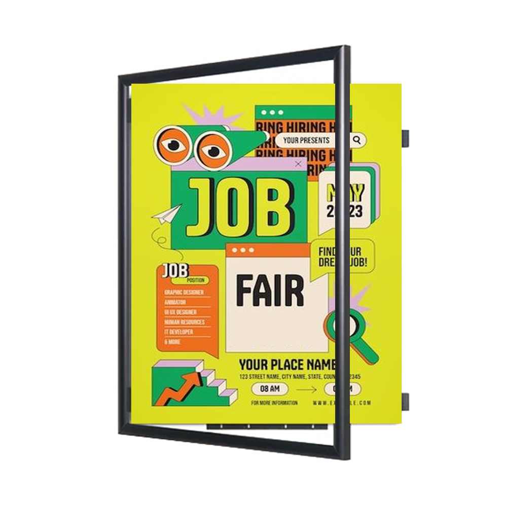 16x24 Poster Frame - SwingFrame Metal Poster Display with Swing Open Front for Easy Changing - Perfect for Home Decor, Office Art, and Gallery Exhibits