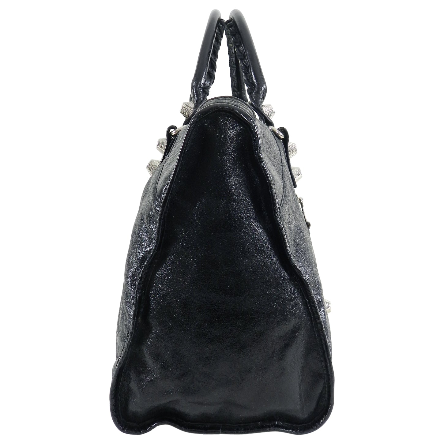 Balenciaga Black City Giant 21 Work Bag with Silver Hardware - Stylish Designer Handbag for Women, Perfect for Office, Travel & Everyday Use