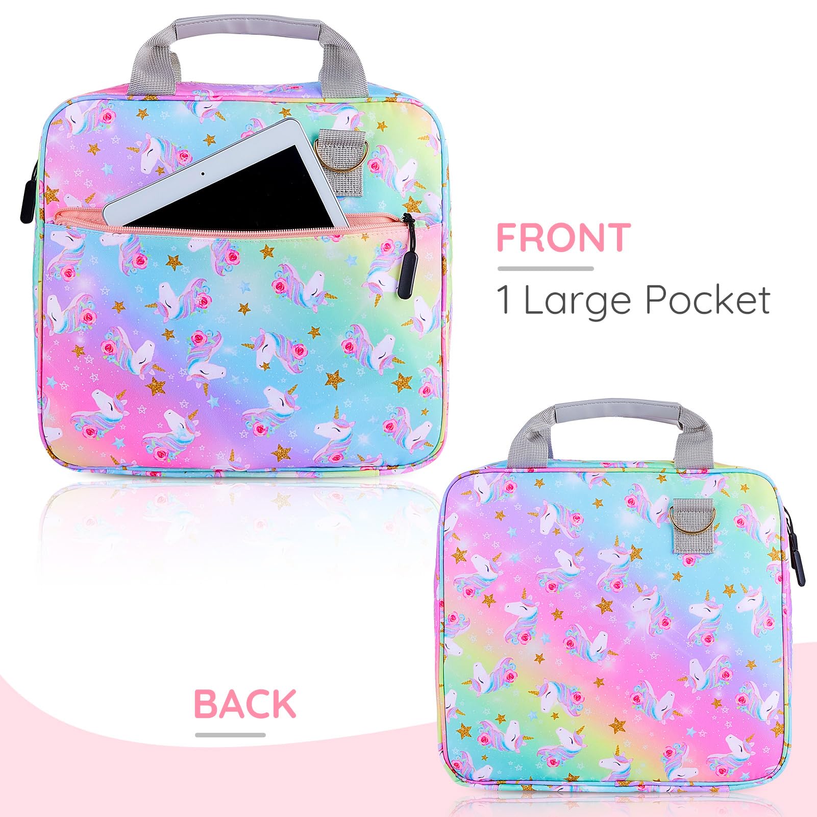 Durable 2 Inch 3-Ring Zipper Binder with Shoulder Strap - 500 Sheet Capacity School Organizer with Multiple Pockets & Handle - Perfect for Middle School Students, College Note Taking & Office Document Storage