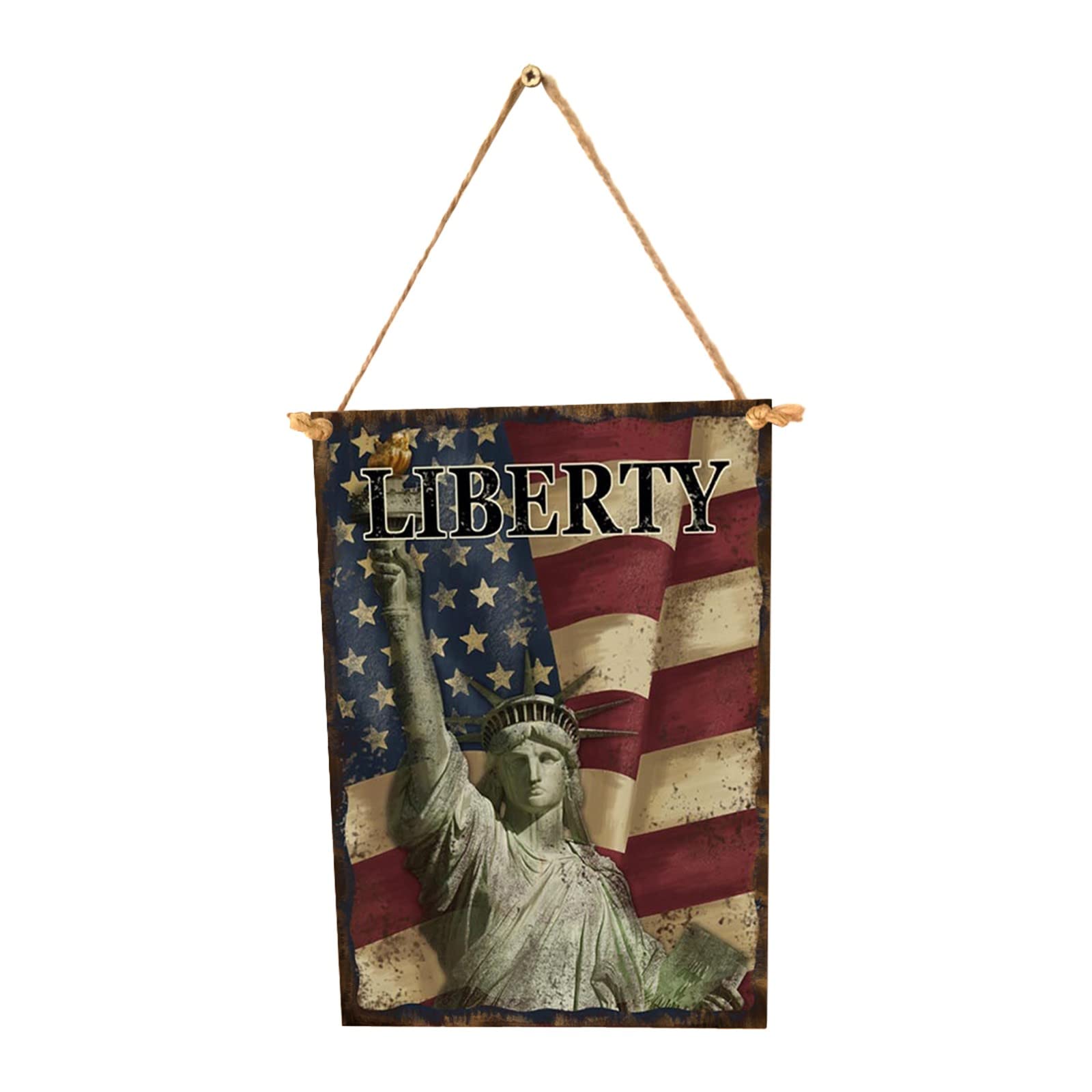 Wooden Wall Decor - Patriotic Independence Day Hanging Crafts for Home, Car Window & Indoor Decorations | Perfect for Holidays, Parties & Seasonal Displays