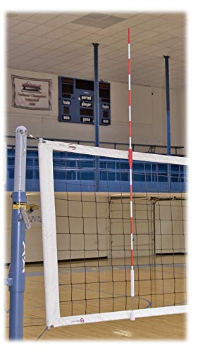 Tandem Sport Clamp-On Volleyball Net Antennae - 2 Pack Red & White Volleyball Antennas for 36