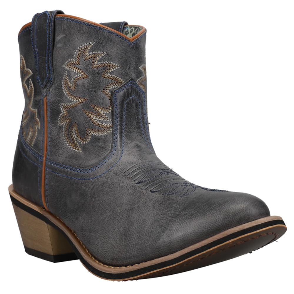 Laredo Women's Sapphrye Embroidered Round Toe Dress Boots - Mid Calf Cowboy Boots with 1-2