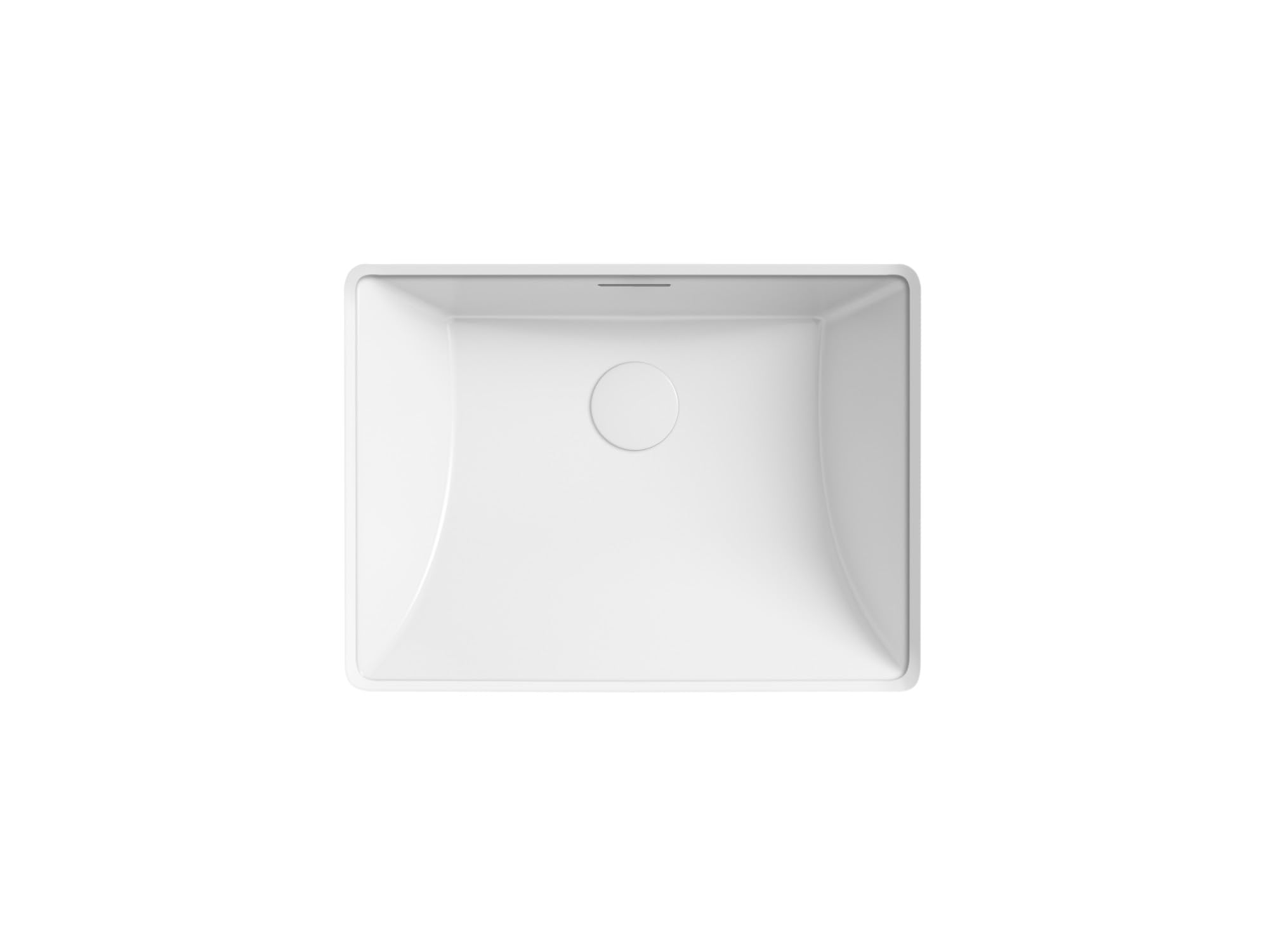 Brazn White Rectangle Undermount Bathroom Sink - Modern Ceramic Vanity Sink for Bathroom Remodeling, Powder Room & Guest Bath Installation