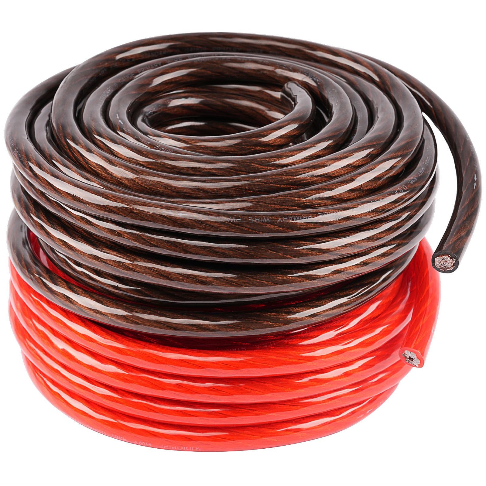 50Ft 0 Gauge Black and Red Primary Automotive Wire (PWK 0 50RB) - Heavy Duty Car Audio, Battery Cables, and Electrical Wiring for Trucks, SUVs, and Custom Vehicles