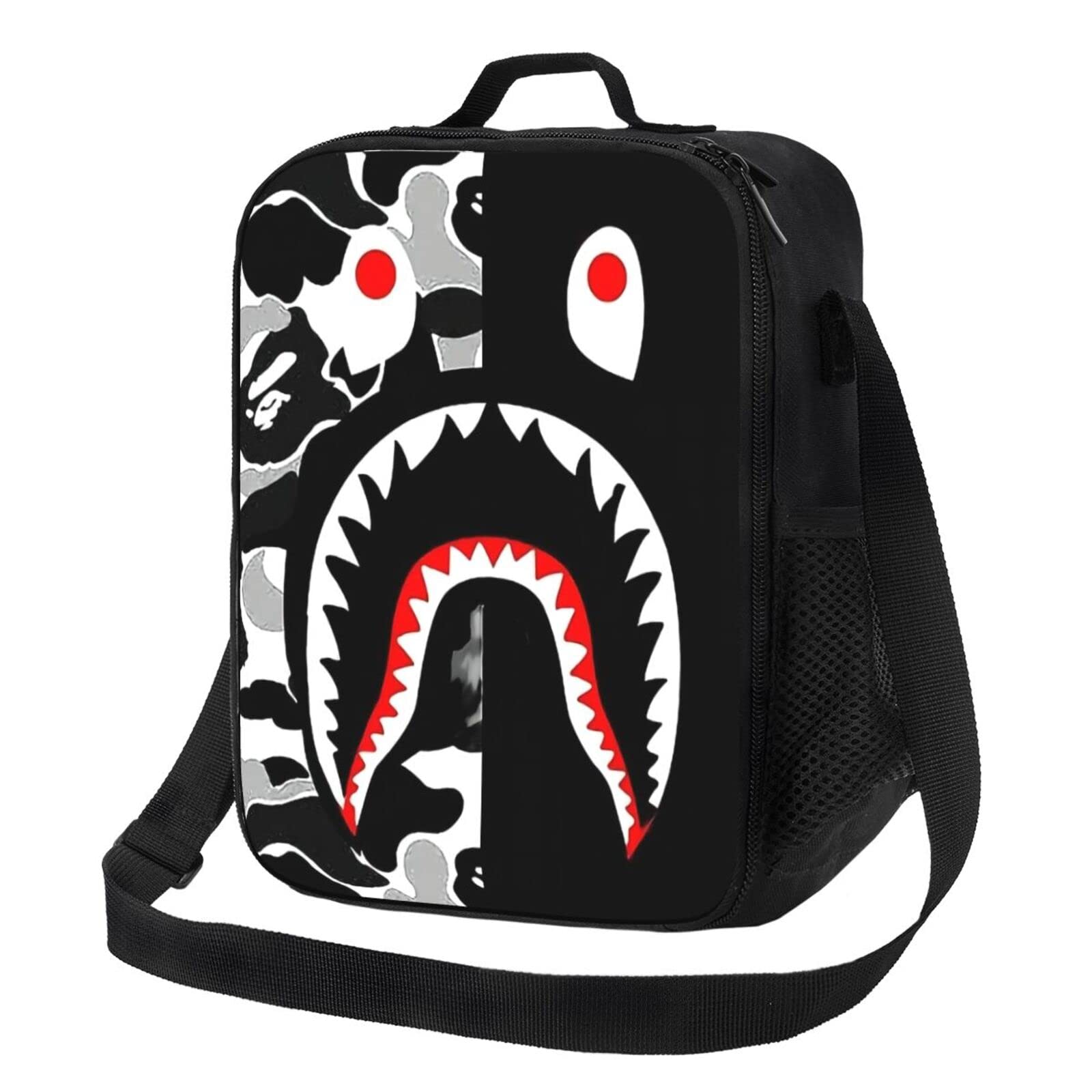 Dorekim Waterproof Insulated Lunch Bag for Kids & Adults - Large Capacity Zippered Tote with Bento Box Compartment - Perfect for School, Work, Picnic & Travel (Black, One Size)