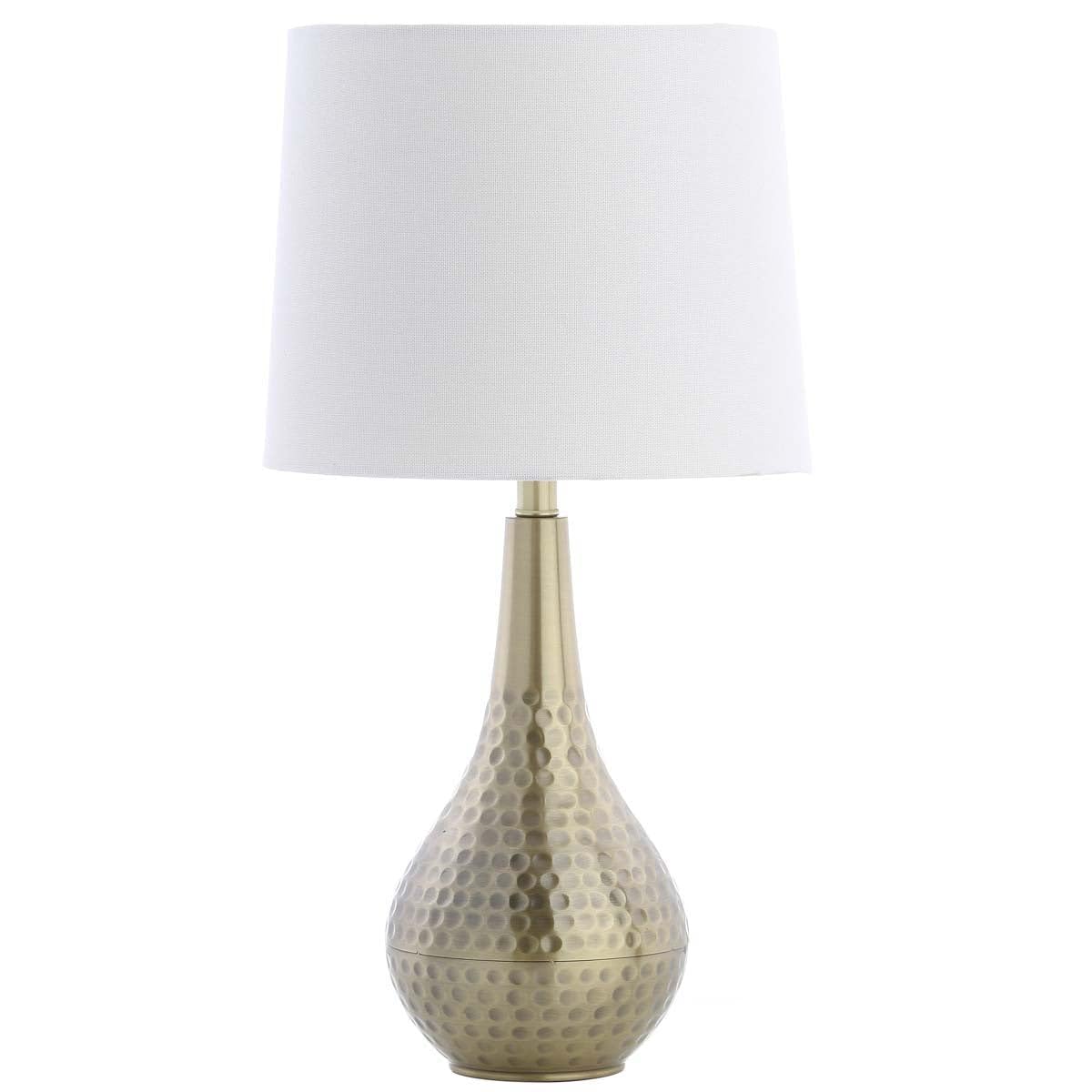 SAFAVIEH Medford 19-inch Brass Gold Table Lamp with LED Bulb - Perfect for Bedroom, Living Room, Home Office & Nightstand Lighting Decor