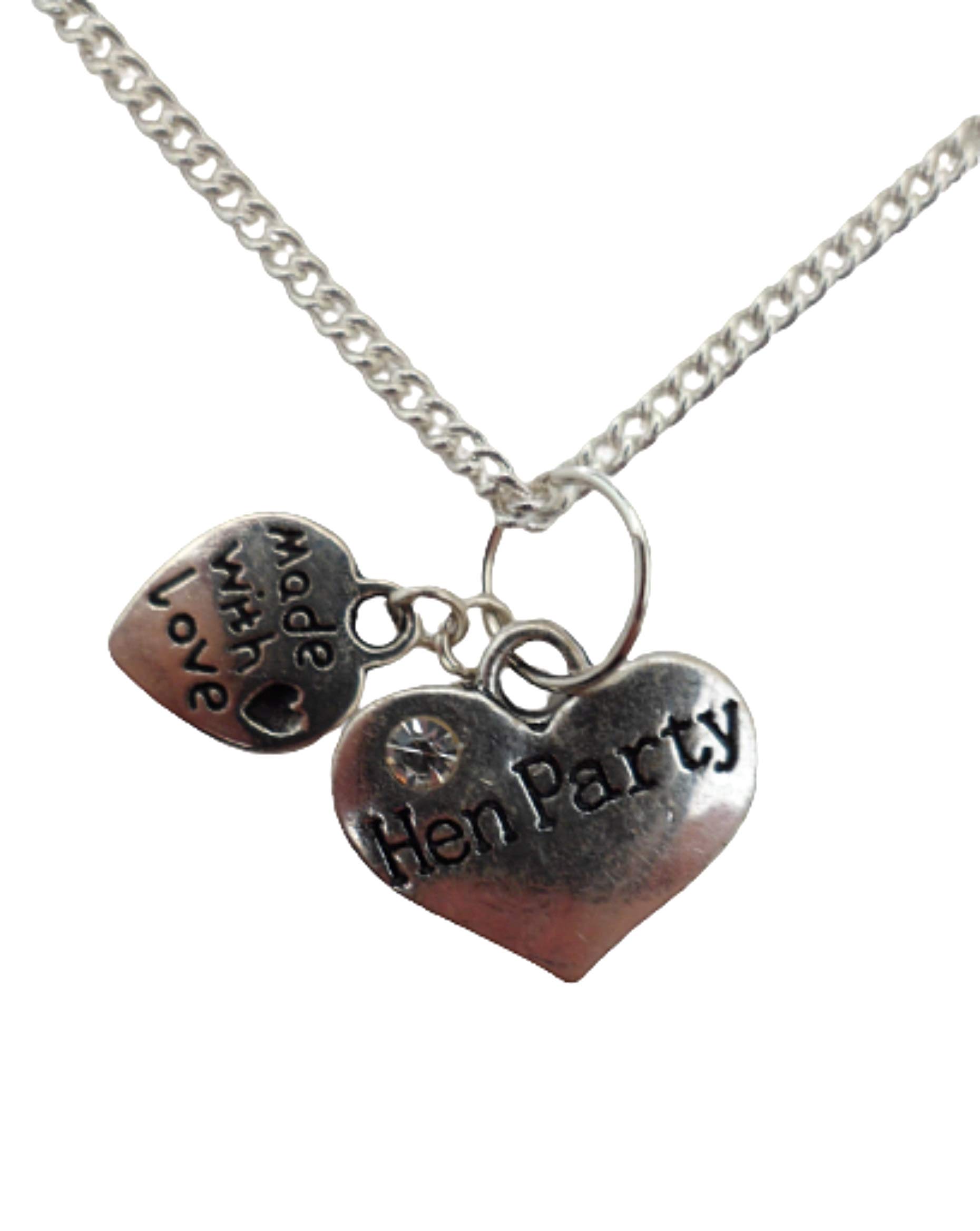 Elegant Silver Plated Heart Charm Necklace - Perfect for Hen Parties, Bridal Showers & Romantic Gifts | Dainty Jewelry for Women
