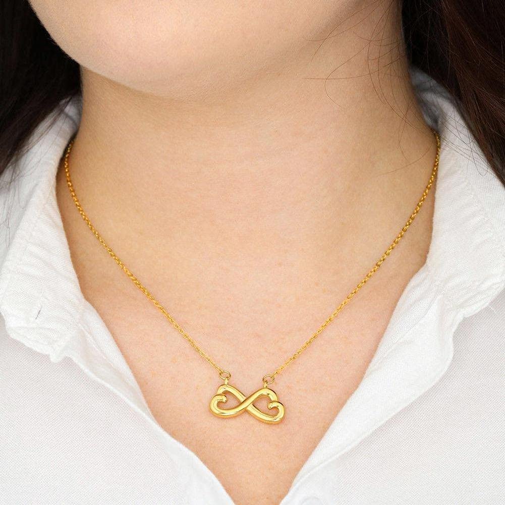 Best Gifts Infinity Hearts Necklace - Happy Mother's Day, Christmas & Birthday Gift for Expecting Moms, Pregnant Women, Luxury Silver Jewelry for Special Occasions