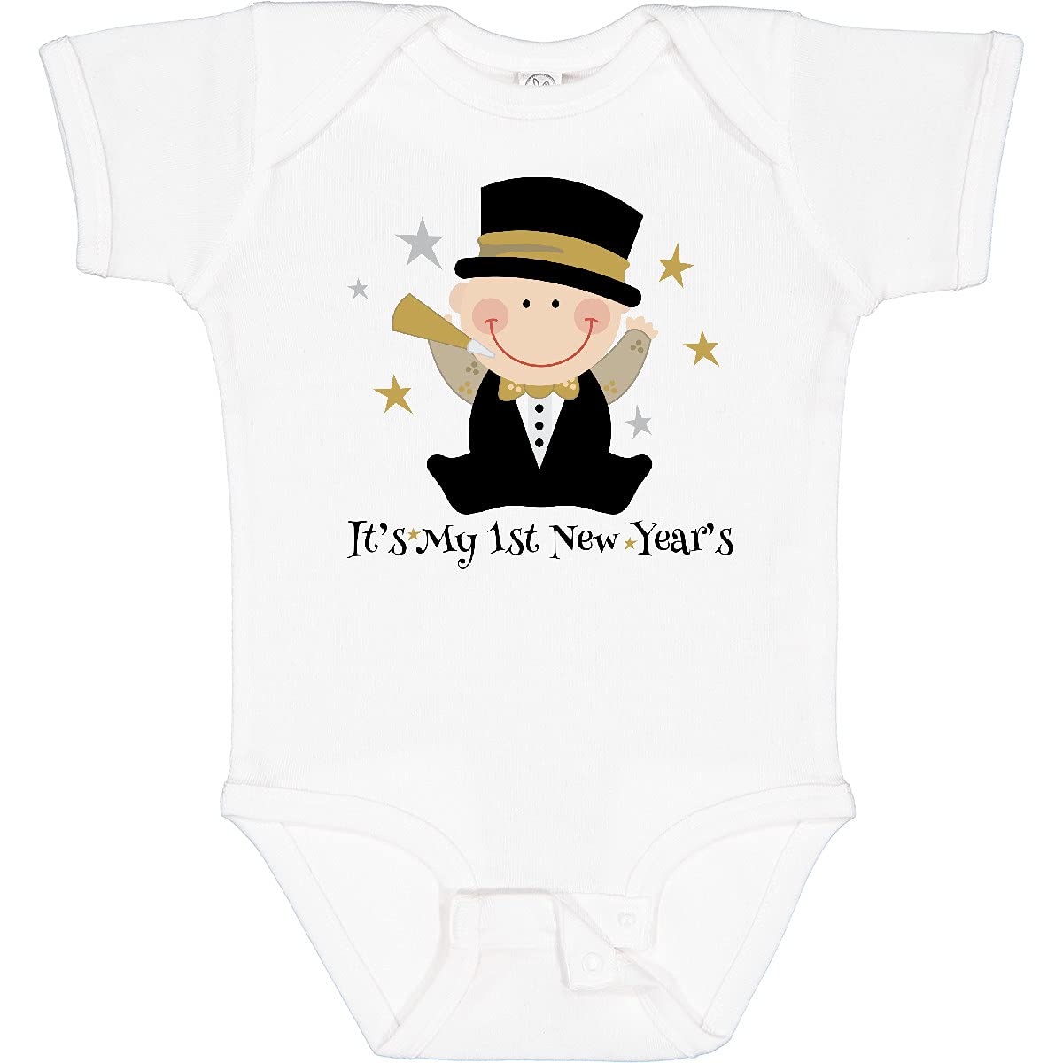 Inktastic Baby's 1st New Year Bodysuit - Cute Newborn Outfit for Holiday Photos & Celebrations
