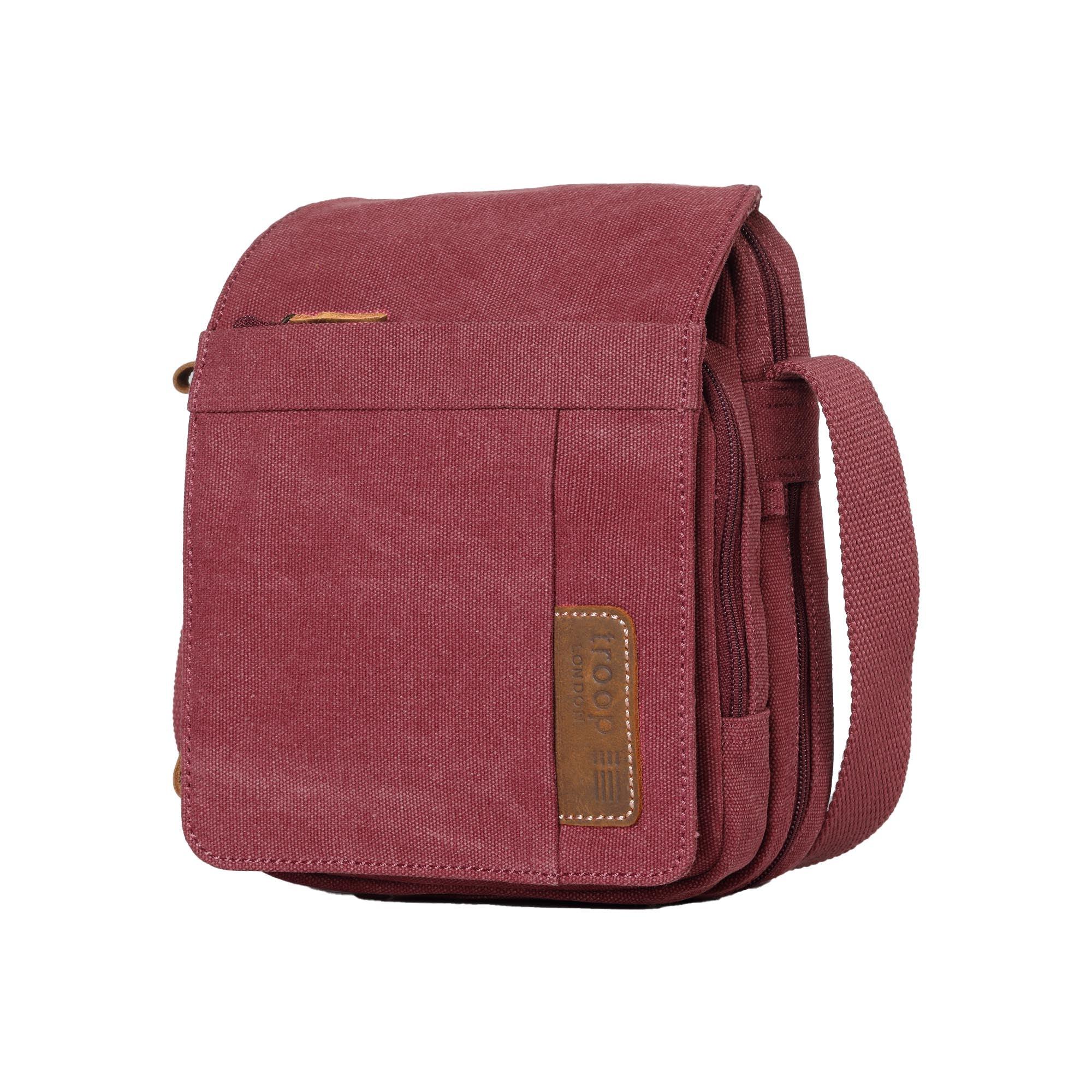 Troop London Classic Canvas Crossbody Bag for Men & Women - Stylish & Durable Messenger Bag for Travel, Work & Everyday Use