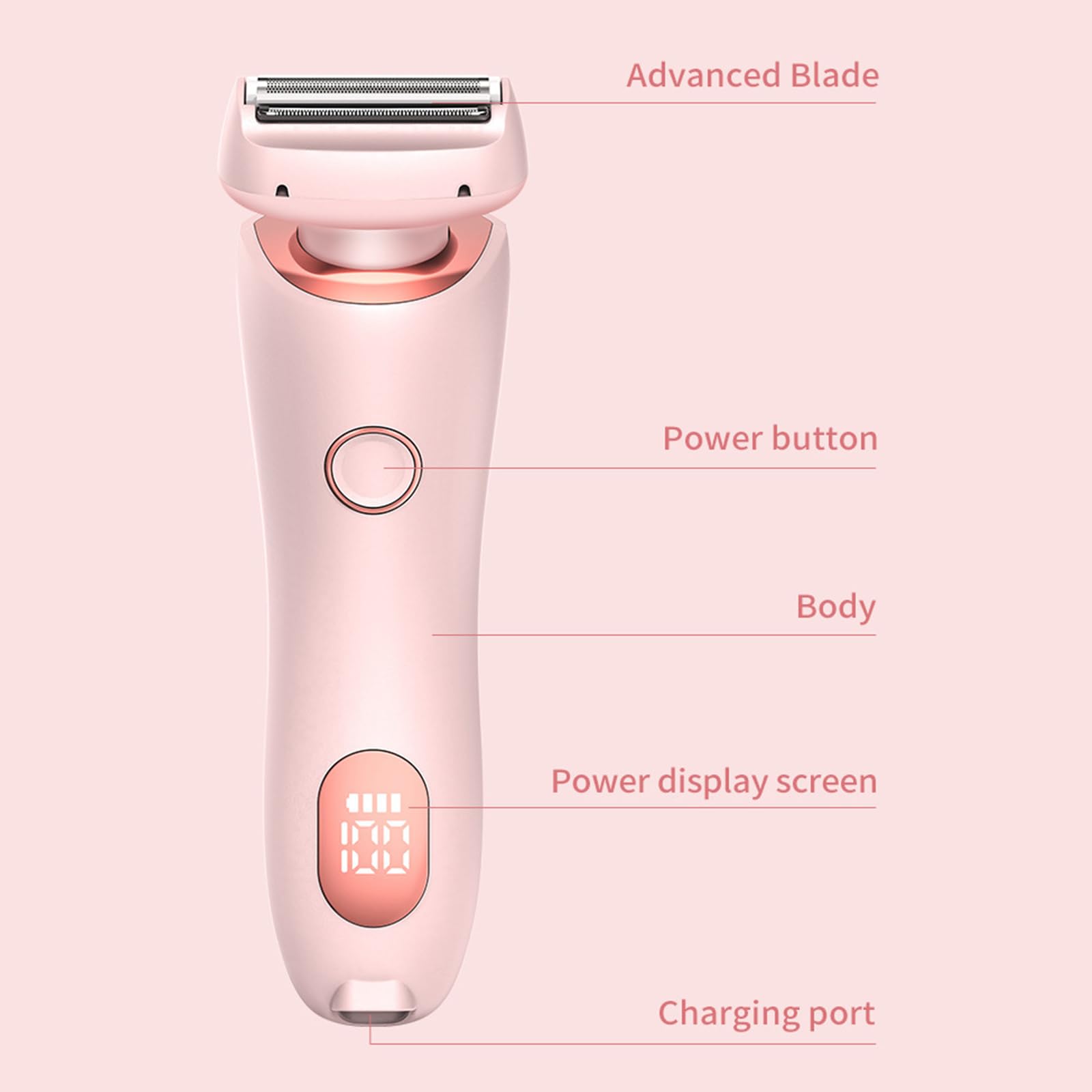 Best Women's Electric Shaver & Bikini Trimmer - Rechargeable Wet/Dry Hair Remover for Legs, Underarms & Pubic Area - Perfect for Travel, Gym & Quick Grooming at Home