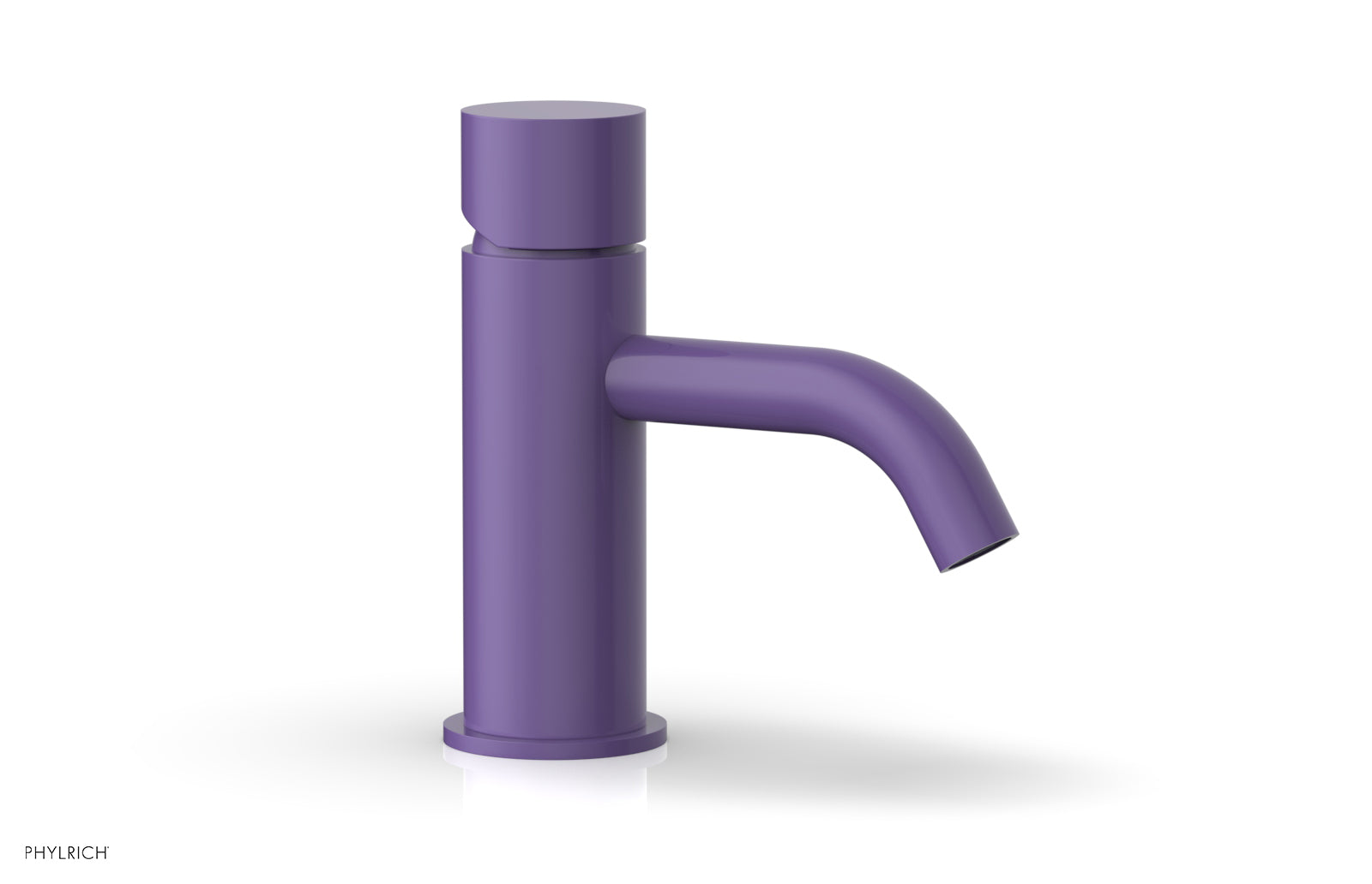 BASIC II Single Hole Bathroom Faucet with Smooth Handle - Modern Waterfall Spout Design for Sink Vanity, Perfect for Home, Hotel, and Office Restroom Renovation