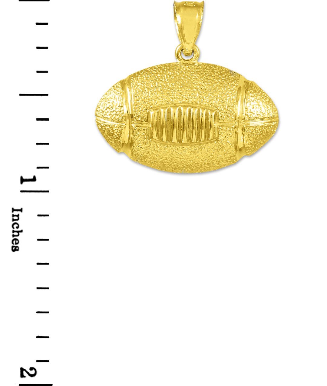 14K Gold Football Charm Pendant - Elegant Sports Jewelry for Necklace or Bracelet - Perfect Gift for Athletes, Coaches & Football Fans (Game Day, Birthday, Anniversary)