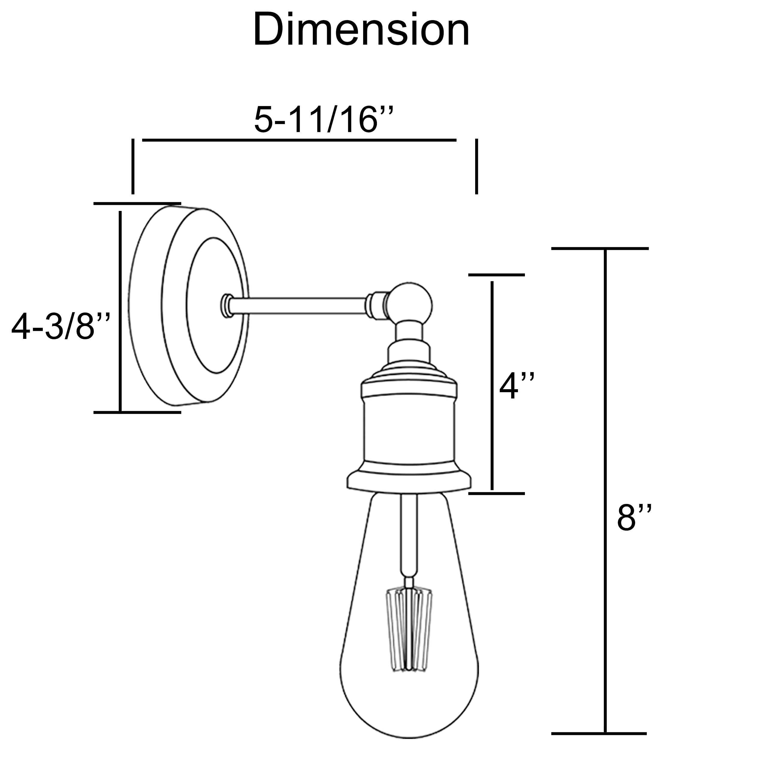 12V LED Wall Sconce Light Fixture with ON/Off Switch - Warm White Reading Lamp with Included E26 LED Bulb - Perfect for RV, Boat, Marine, Motorhome, Caravan & Home Bedroom Lighting