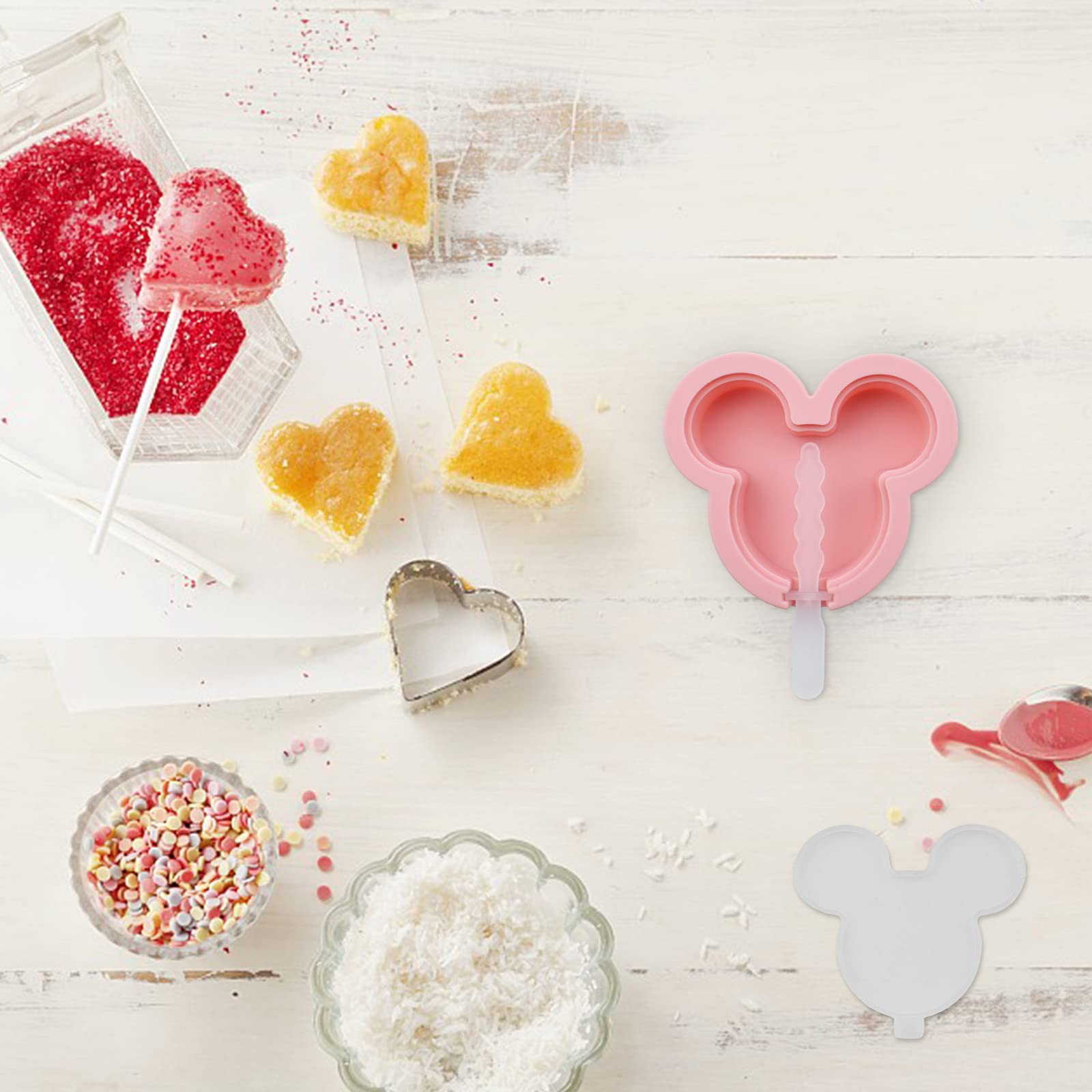 4Pcs Silicone Popsicle Molds with Lids & Reusable Sticks - BPA-Free Ice Pop Makers for Homemade Frozen Treats, Cakesicles, and DIY Desserts - Perfect for Kids, Baby, and Family Summer Fun