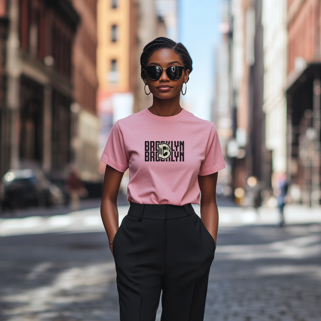 Brooklyn FC Women's Pink Wall T-Shirt - Soft Cotton Tee for Soccer Fans, Casual Wear & Gameday Outfits