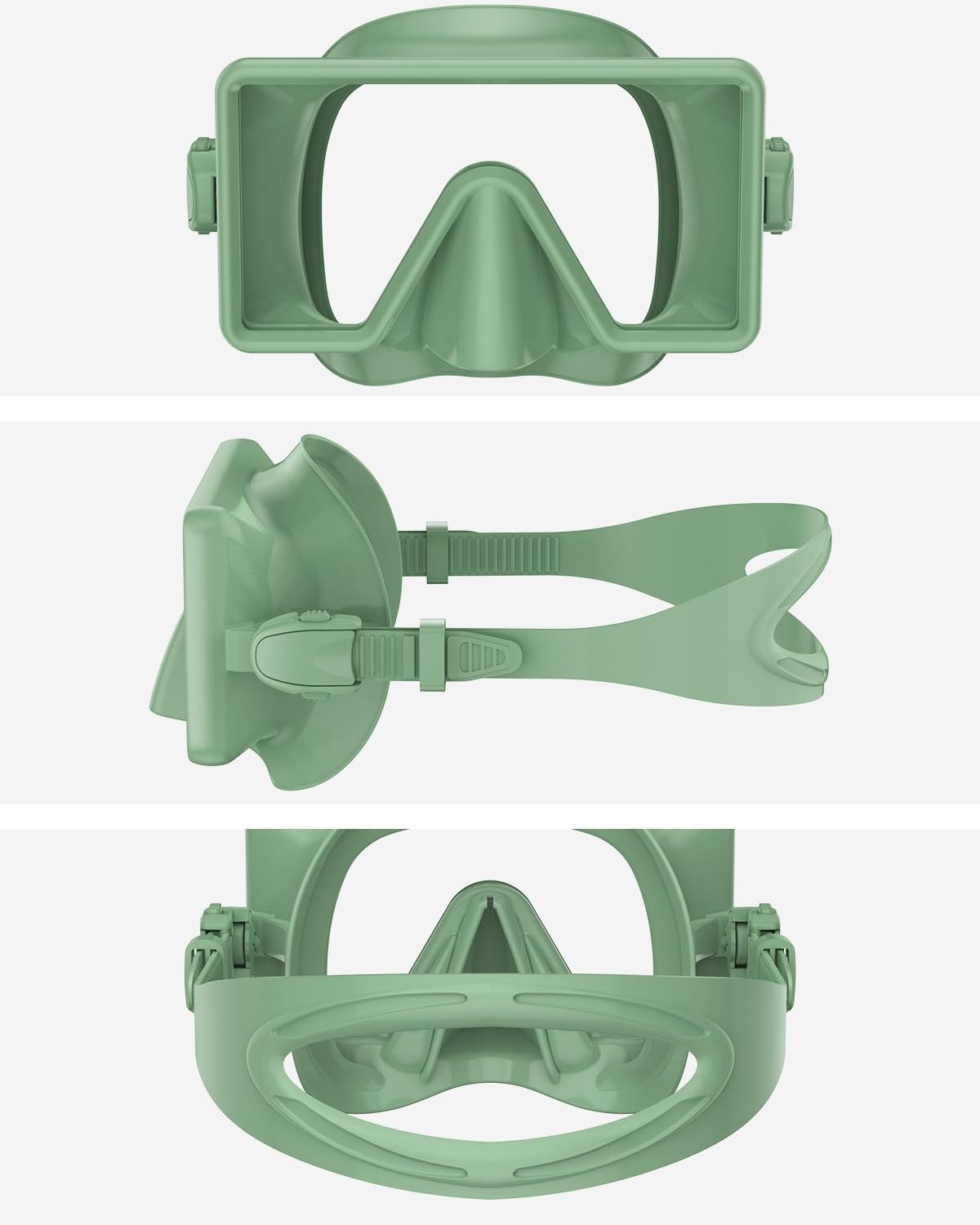 **WSTOO Anti-Fog Snorkel Mask - Panoramic Diving Mask with Tempered Glass, Leak-Proof & Shatterproof Design - Anti-Glare Scuba Goggles for Adults & Teens - Perfect for Ocean, Pool & Beach Swimming**