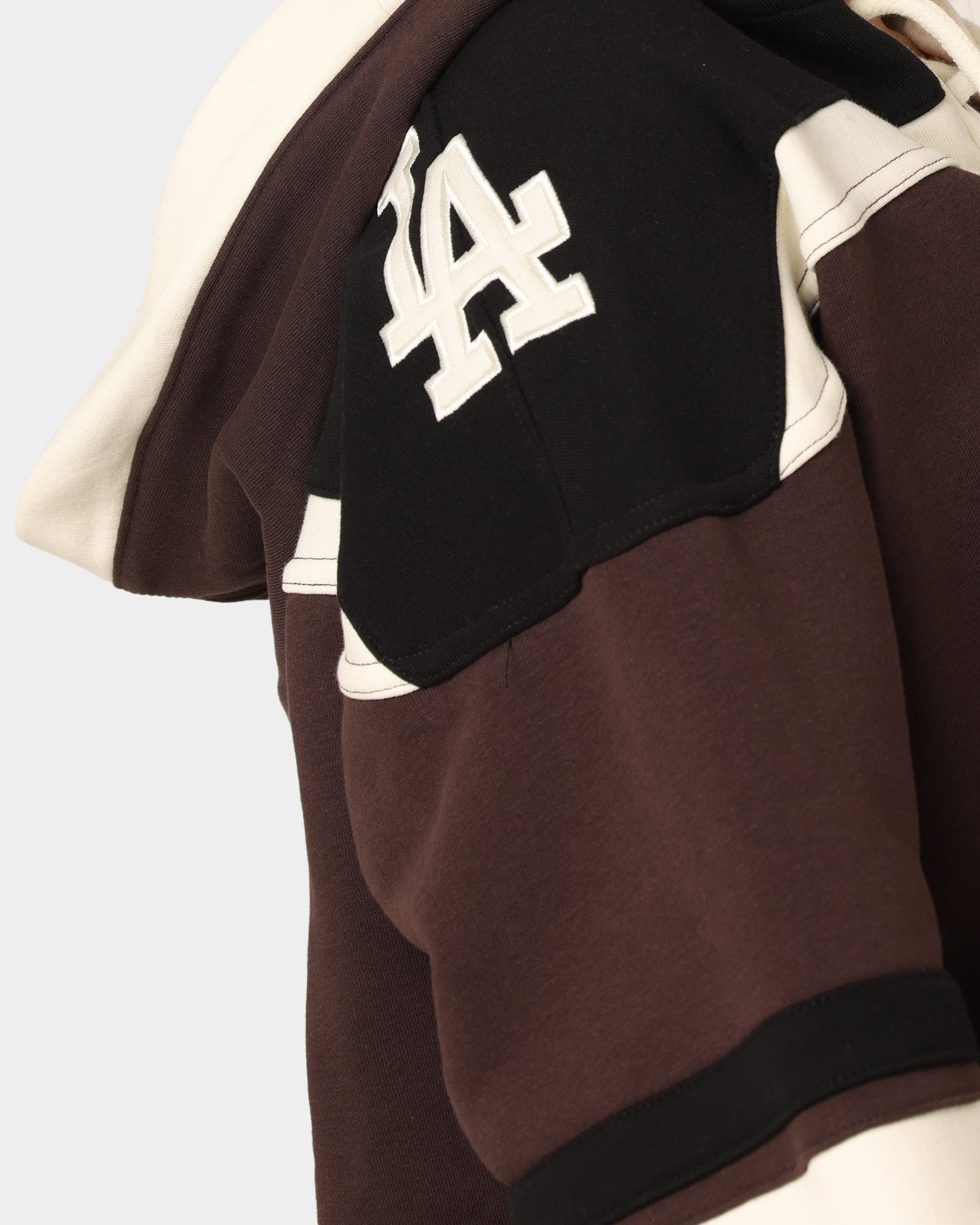 47 Brand Los Angeles Dodgers Superior Lacer Hoodie Brown - Cozy Baseball Fan Apparel for Game Day & Casual Wear