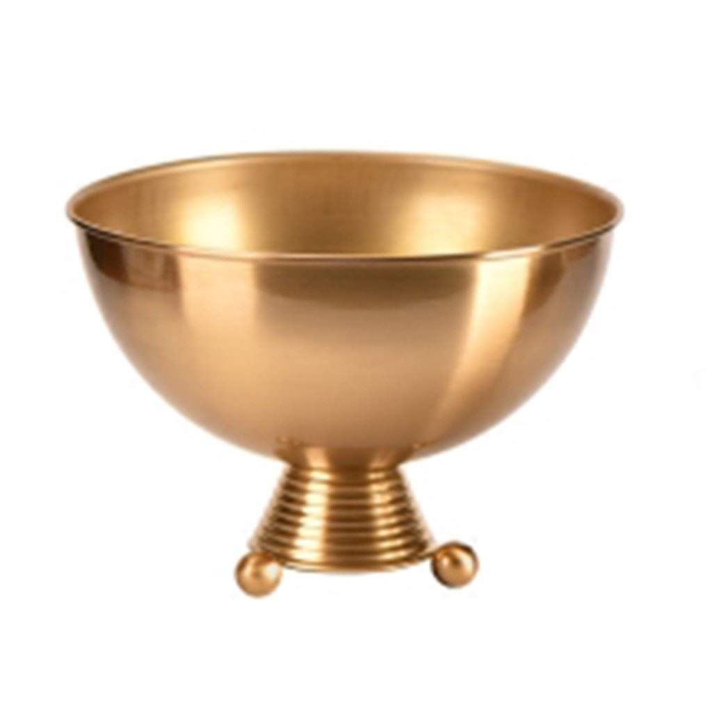 Golden Rice Bowl Vase - Elegant Flower Container & Fruit Plate for Home, Hotel, and Event Decor (Gold, 30x20cm) - Perfect for Centerpieces, Wedding Decor, and Luxury Table Settings