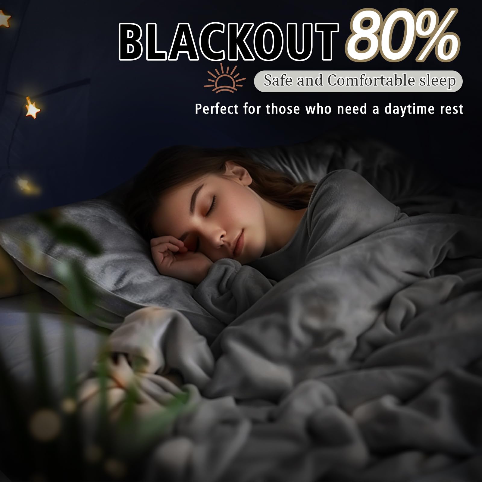 Breathable Bed Tent Canopy for Adults & Kids - Light Reducing Sleep Tent for Twin, Full, Queen & King Size Beds | Portable Indoor Bed Canopy with 4 Doors & String Lights | Perfect for Camping, Sleepovers & Creating Cozy Bedroom Spaces