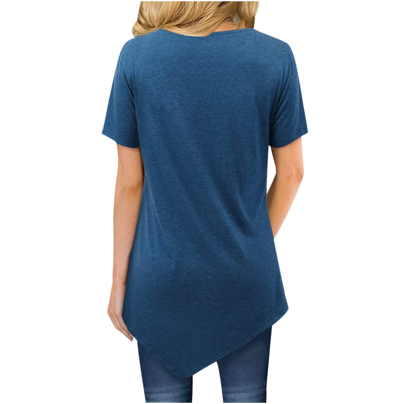 HRAPDA Women's Summer Tops - Love Print Blouse for Casual Wear