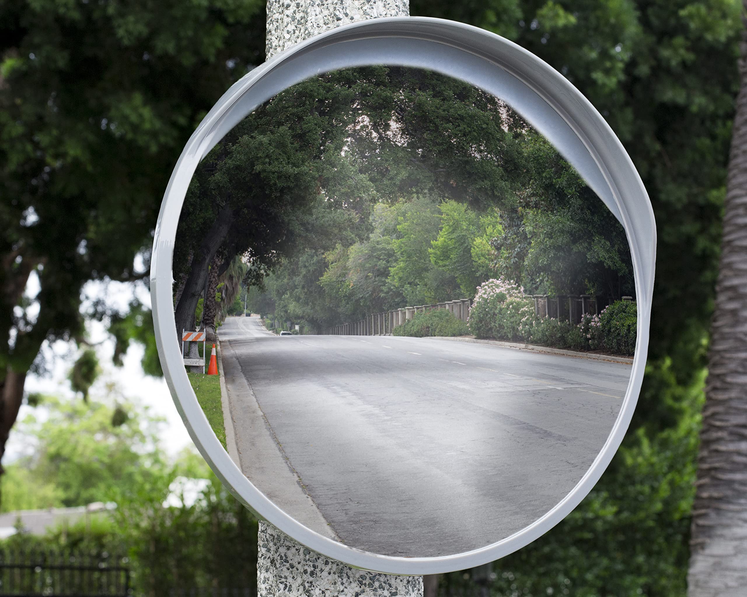 24 Inch Convex Mirror for Traffic Safety - 610mm Wide Angle Security Mirror for Indoor/Outdoor Use - Perfect for Driveways, Parking Lots, Warehouses & Blind Spots