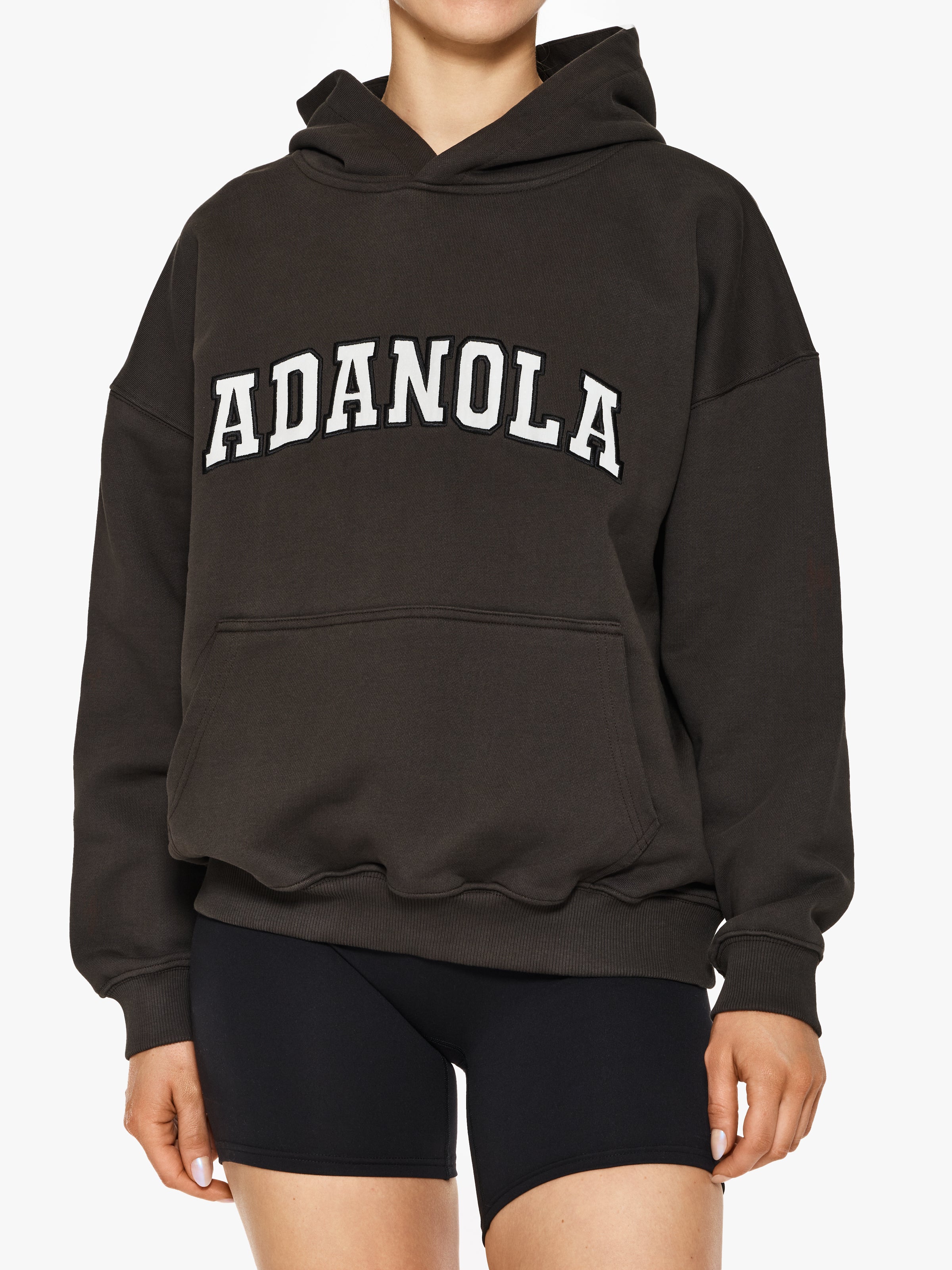 Adanola Oversized Varsity Hoodie for Women - Trendy Streetwear Pullover Sweatshirt | Perfect for Casual Outfits, Gym Wear & Loungewear