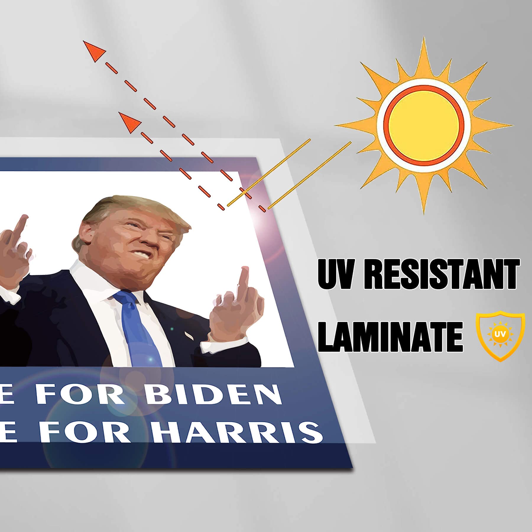 Trump Stickers and Decals (2 Pack) - Funny Trump 2024 Vinyl Bumper Stickers for Cars, Trucks, Windows, Laptops - Patriotic Gift for Trump Supporters - Perfect for Political Rallies, Car Decor & Office Pranks