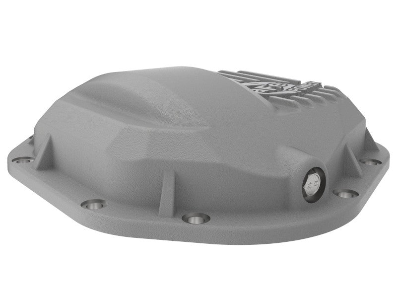 AFE Street Series Raw Front Differential Cover for Ford Diesel Trucks 1994.5-2014 (7.3L/6.0L/6.4L/6.7L V8) - Heavy Duty Protection for Off-Road & Towing
