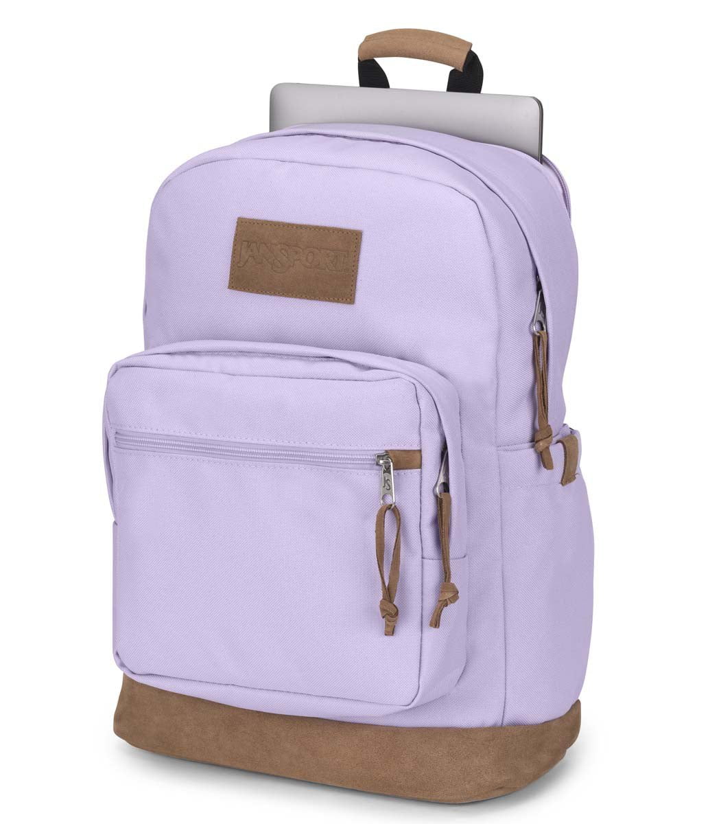 JanSport Right Pack Backpack Premium - Lightweight Laptop Backpack for School & Travel, Pastel Lilac - Perfect for Students, Commuters & Outdoor Adventures