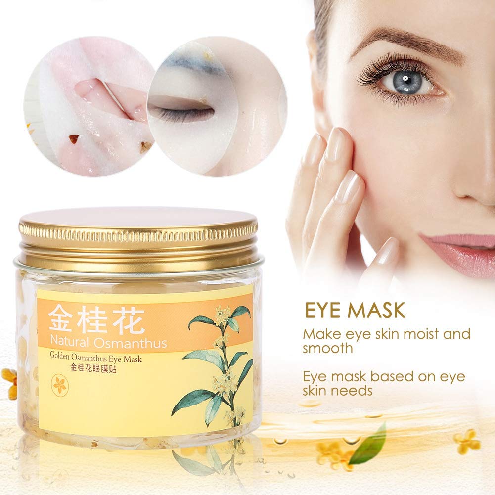 80-Pack Gold Osmanthus Eye Mask - Anti-Aging Collagen Under Eye Patches for Puffy Eyes, Dark Circles, Wrinkles & Eye Bags | Deep Moisturizing & Elasticity Boost | Perfect for Night Routine, Travel & Spa Days