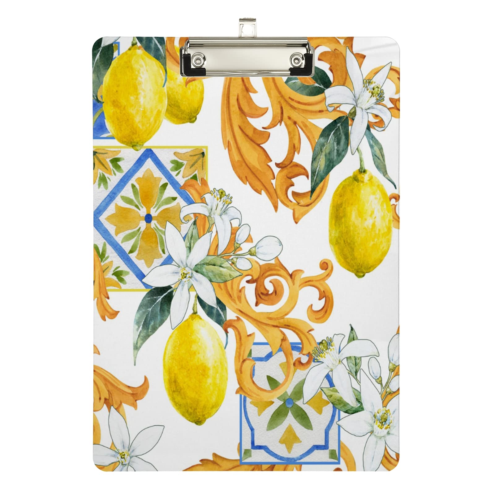 Acrylic Hardboard Clipboard with Low Profile Gold Clip - 12.5