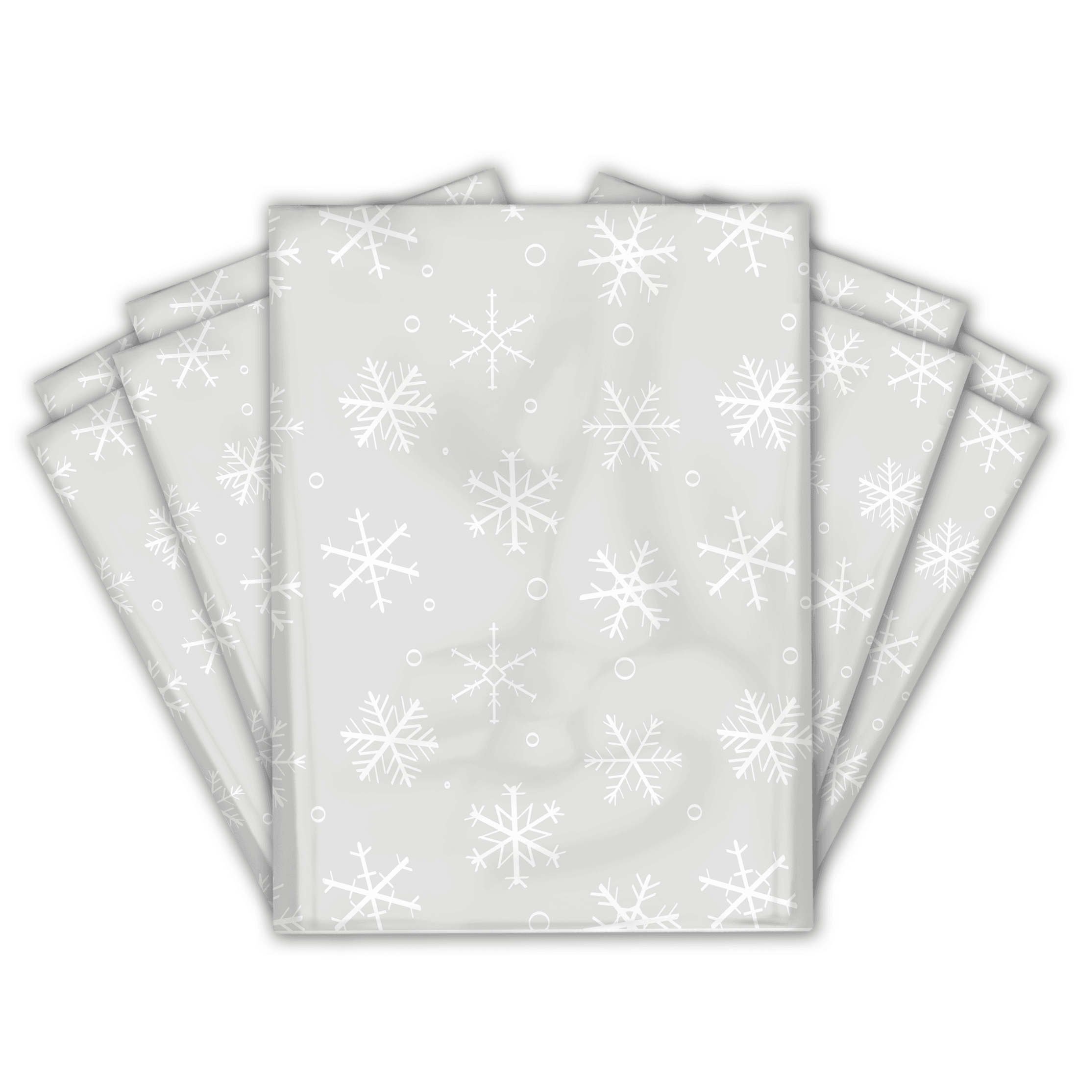 12x15 Inch Winter Snowflake Printed Poly Mailers - Waterproof Shipping Envelopes for Ecommerce, Gift Bags & Holiday Packaging (50 Pack) - Perfect for Christmas Gifts, Etsy Shops & Small Business Shipping