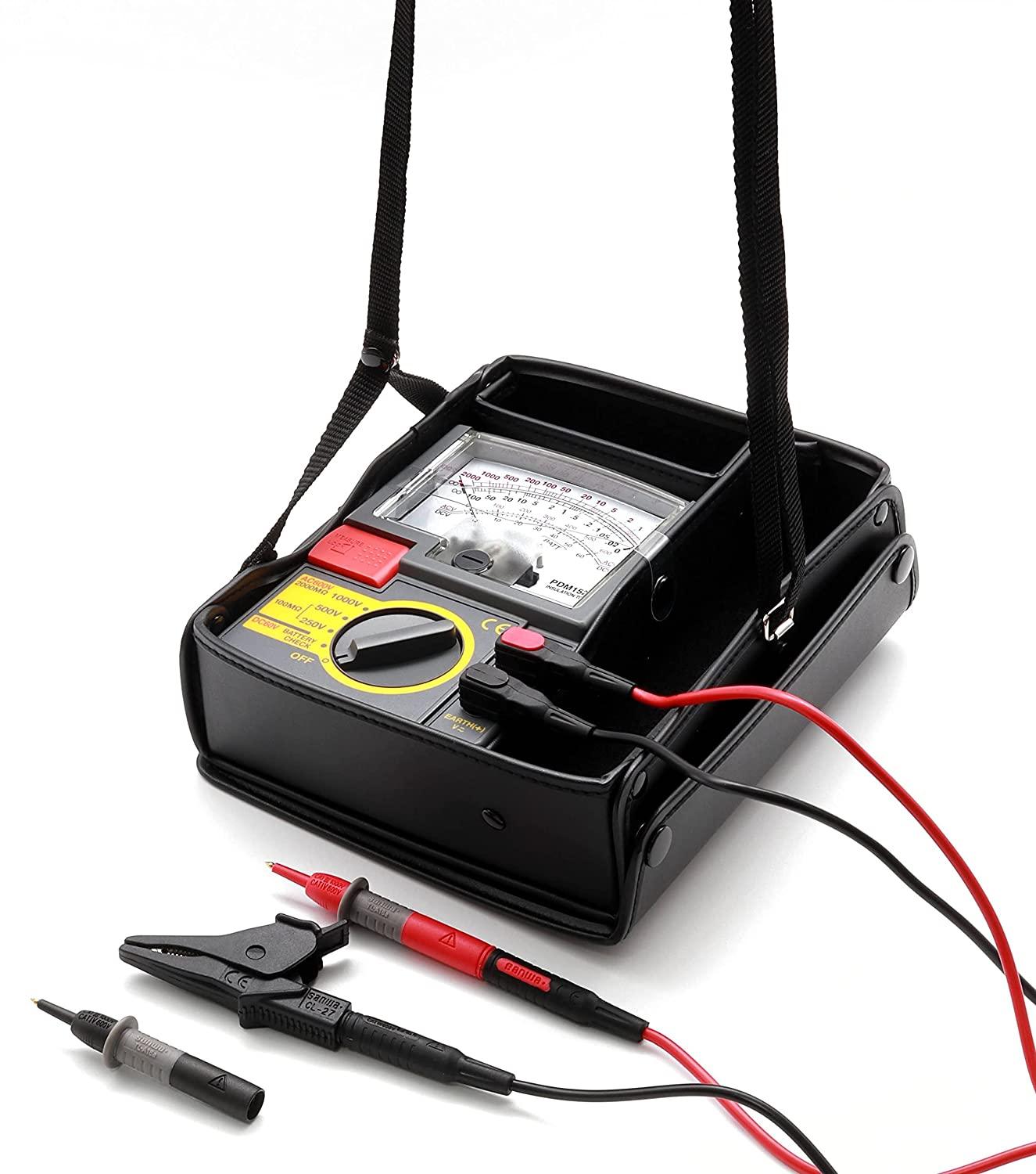 PDM1529S Analog Insulation Tester - 1000V/500V/250V Portable Insulation Resistance Meter for Electrical Equipment Testing | Perfect for Electricians, HVAC Technicians & Industrial Maintenance