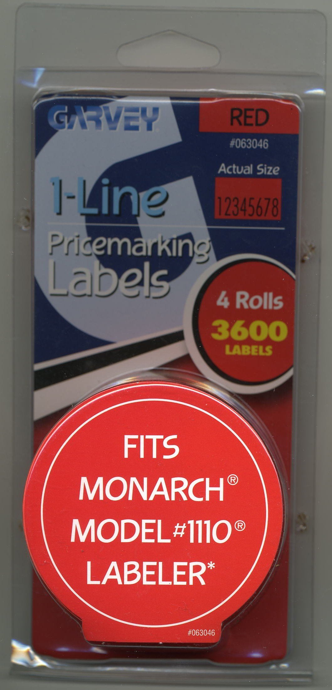 GARVEY 1-Line Price Labels 3600ct Red for Monarch #1110 - Retail Pricing & Inventory