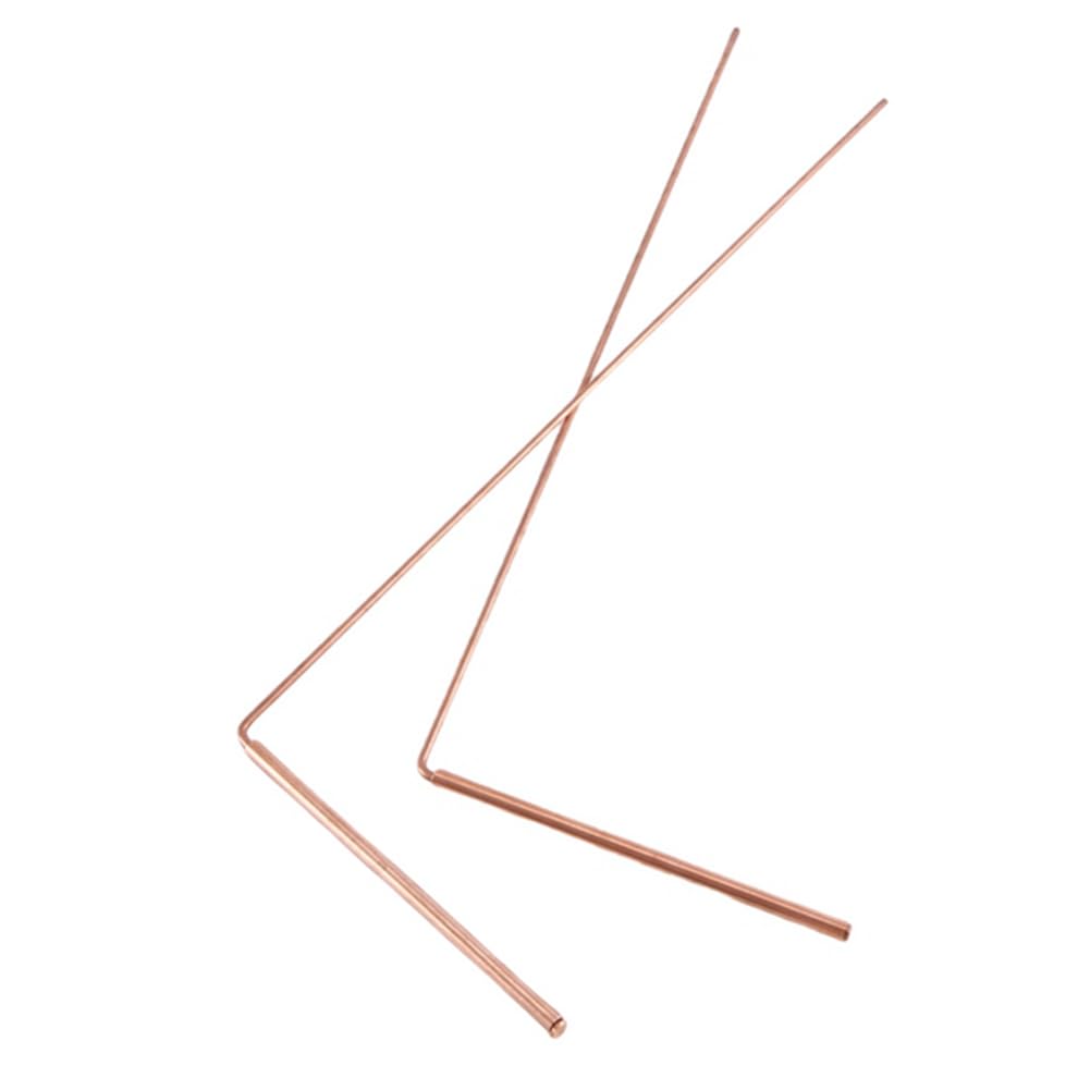 2Pcs Copper Dowsing Rods Kit - Spiritual Divining Rods with Pendulum Pendant for Water Finding, Ghost Hunting & Energy Detection (Gold) - Perfect for Paranormal Investigations, Dowsing Practice & Spiritual Exploration