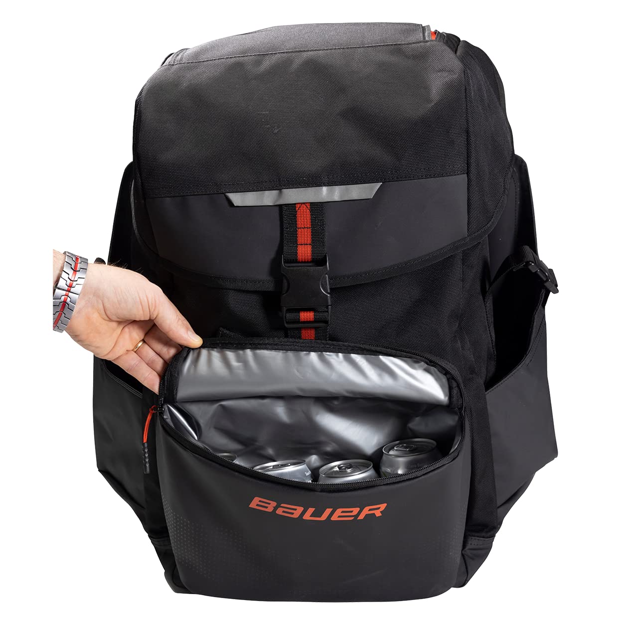 Bauer Hockey Pond Equipment Backpack Bag - Durable Hockey Gear Storage for Outdoor & Ice Rink - Perfect for Hockey Players, Coaches & Fans - Carry Sticks, Skates & Accessories