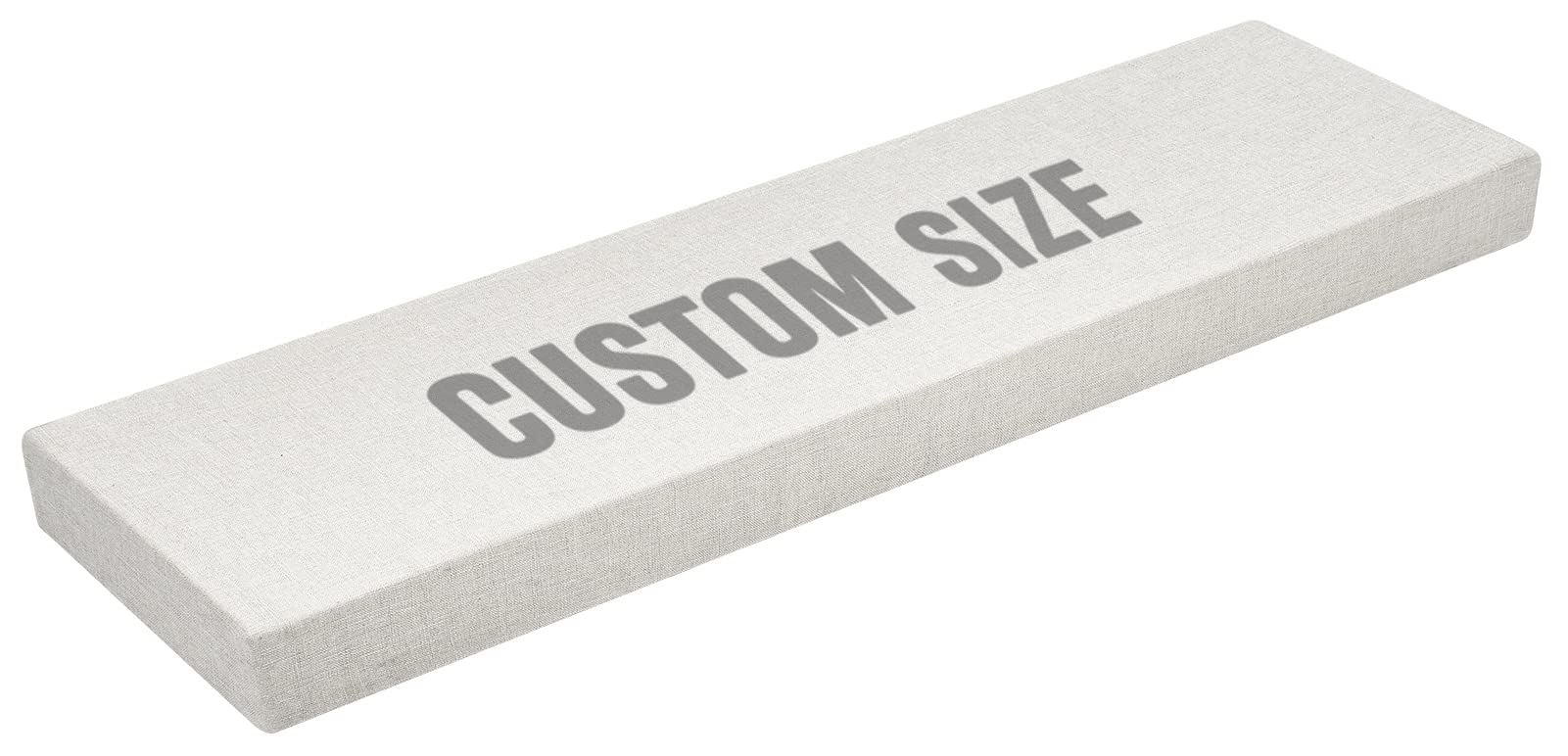 Custom Size Bench Cushion - Thick Upholstery Foam Bay Window Seat Cushion & Long Chair Pad for Indoor/Outdoor Sofa, Patio Furniture (Cream) | Perfect for Reading Nooks, Sunrooms & Cozy Window Seats