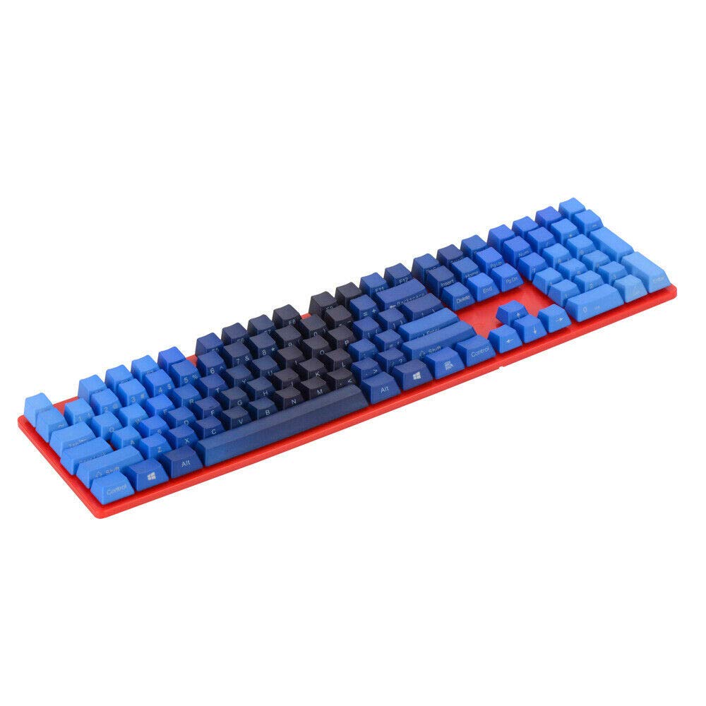 Gradient PBT Keycaps for Cherry MX - Side-Printed OEM Profile - Gaming & DIY (Red)