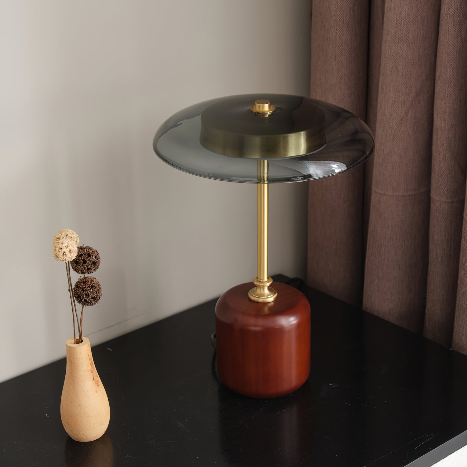 Alaula Modern LED Table Lamp with USB Port - Adjustable Brightness for Bedroom, Living Room & Office Desk Lighting