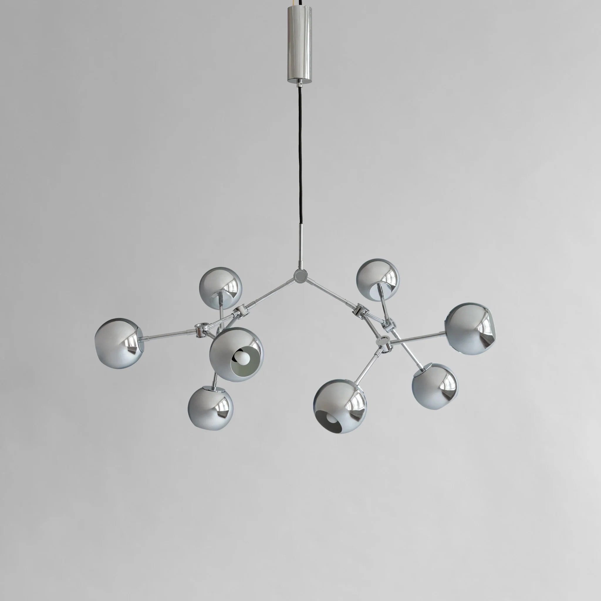 PRE ORDER 101 COPENHAGEN Mini Drop Chandelier Globe in Chrome - Modern Pendant Lighting for Dining Room, Kitchen Island & Bedroom Decor