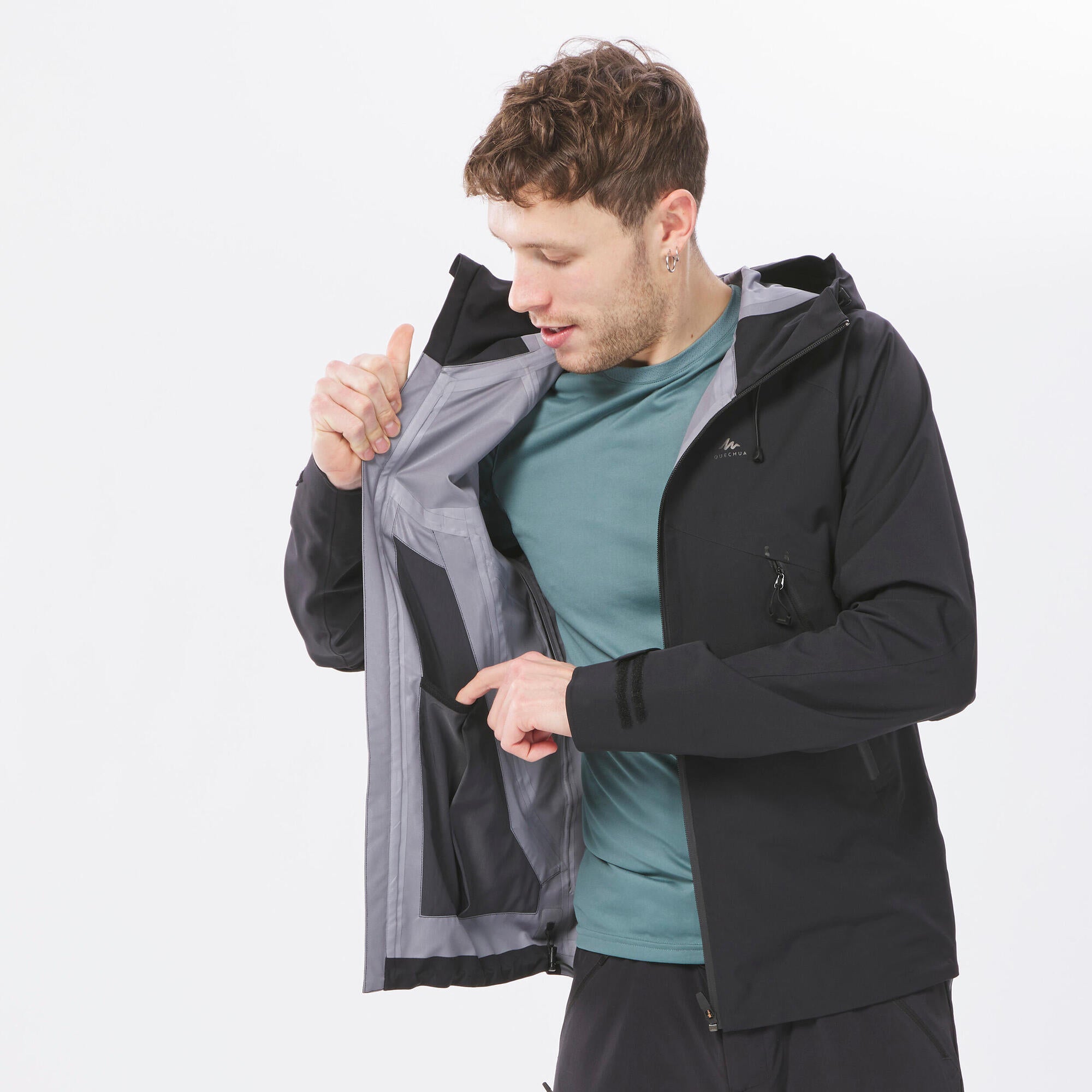 Quechua MH500 Men's Lightweight Waterproof Hiking Jacket - Outdoor Trekking & Camping Gear for All-Weather Protection