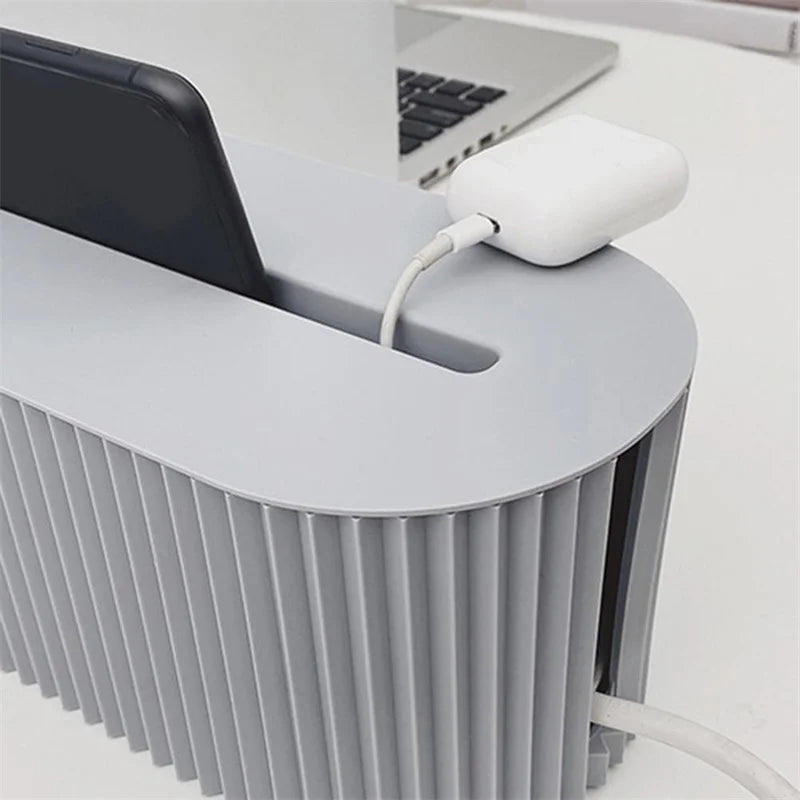 Ziggy Nordic Cable & Charger Organizer Box - Premium Cord Management Solution for Home & Office Organization