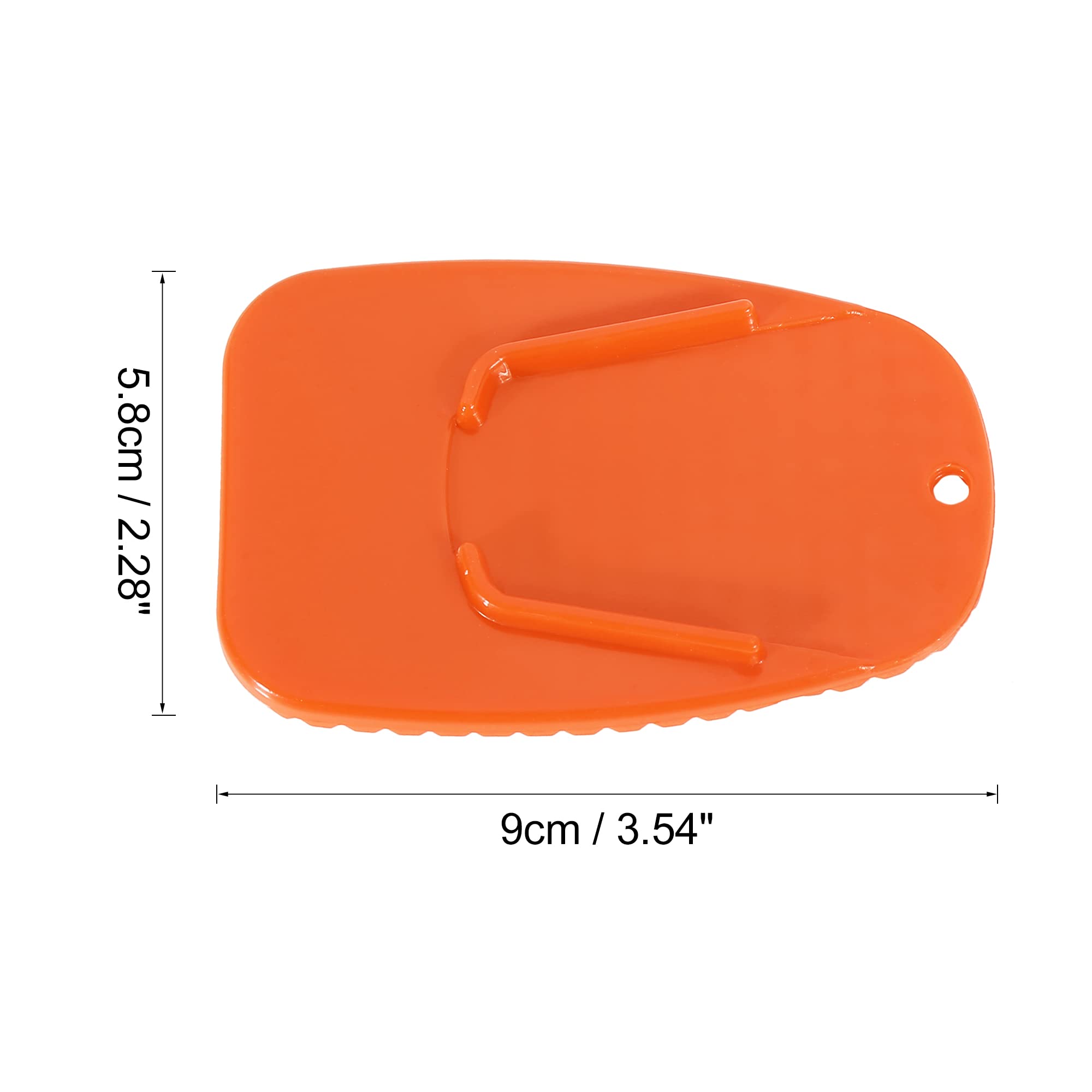 F FIERCE CYCLE Motorcycle Kickstand Pad - Heavy Duty Support Plate for Parking Stand, Side Stand Extension Pad (Orange) - Prevent Sinking on Soft Ground, Ideal for Dirt Bikes, Cruisers & Street Bikes