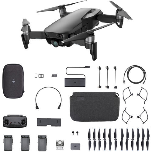DJI Mavic Air Fly More Combo Drone with 4K Camera - Onyx Black | Portable Foldable Quadcopter for Aerial Photography & Travel Adventures