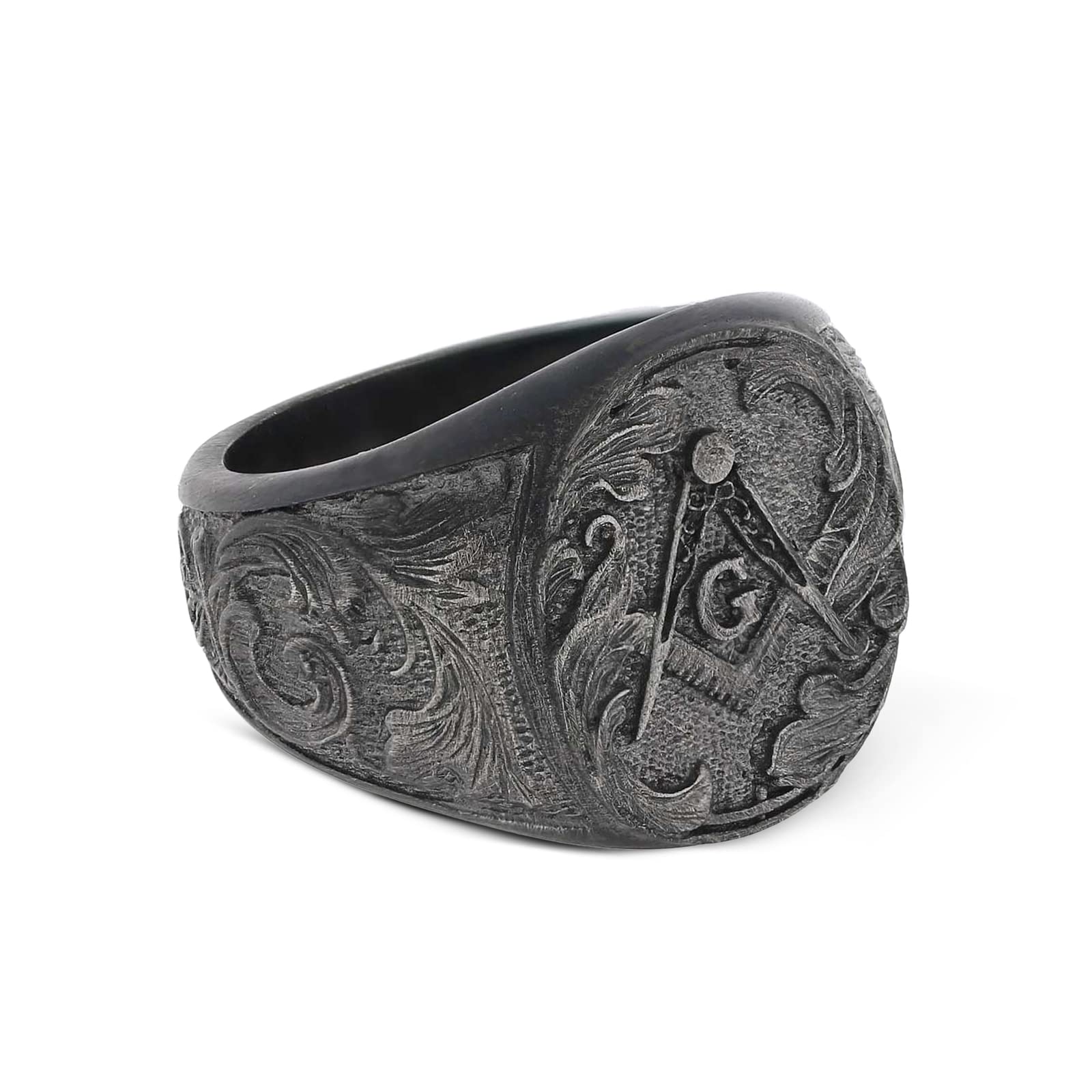 Custom Masonic Ring for Men - Freemasonry Lodge Ring, Personalized Craft Mason Jewelry - Perfect Gift for Freemasons & Brotherhood Members - Ideal for Ceremonies, Rituals & Special Occasions
