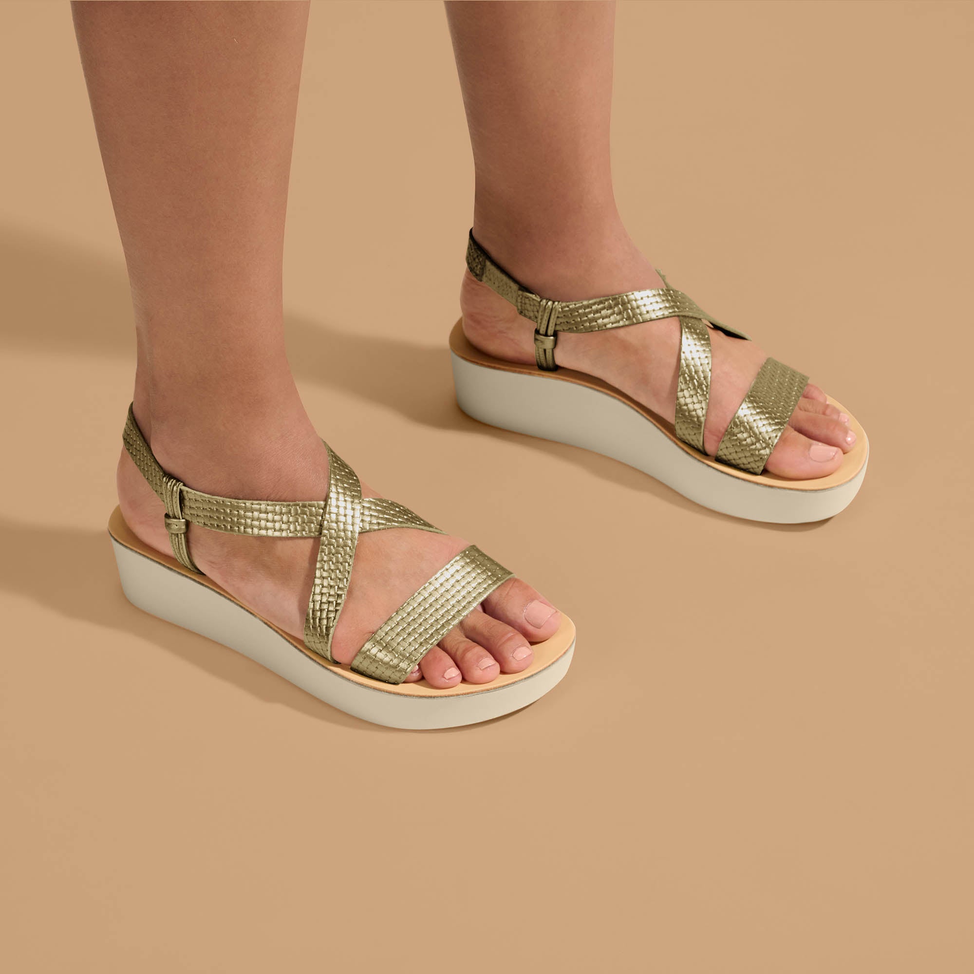 Onohi Strappy Bubbly White Sand Women's Sandals - Perfect for Beach Vacations, Summer Outings & Casual Wear