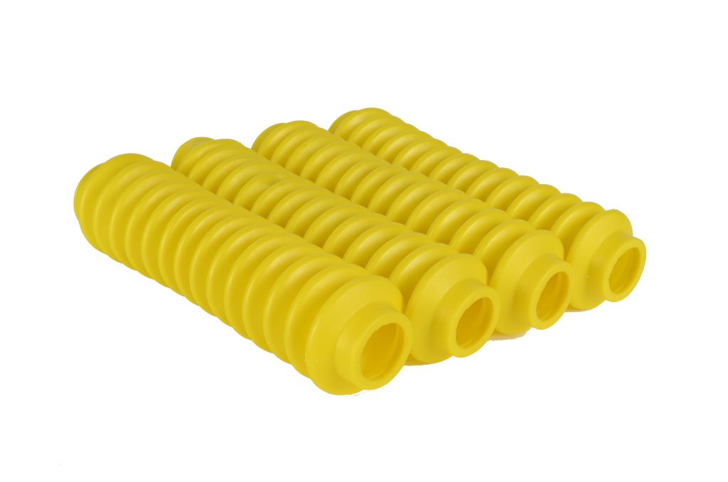 4pcs Heavy Duty Yellow Shock Boots for Jeep Wrangler YJ (1987-1995) - Universal Fit Dust & Debris Protection - Off-Road, Trail Riding & Daily Driving Accessories